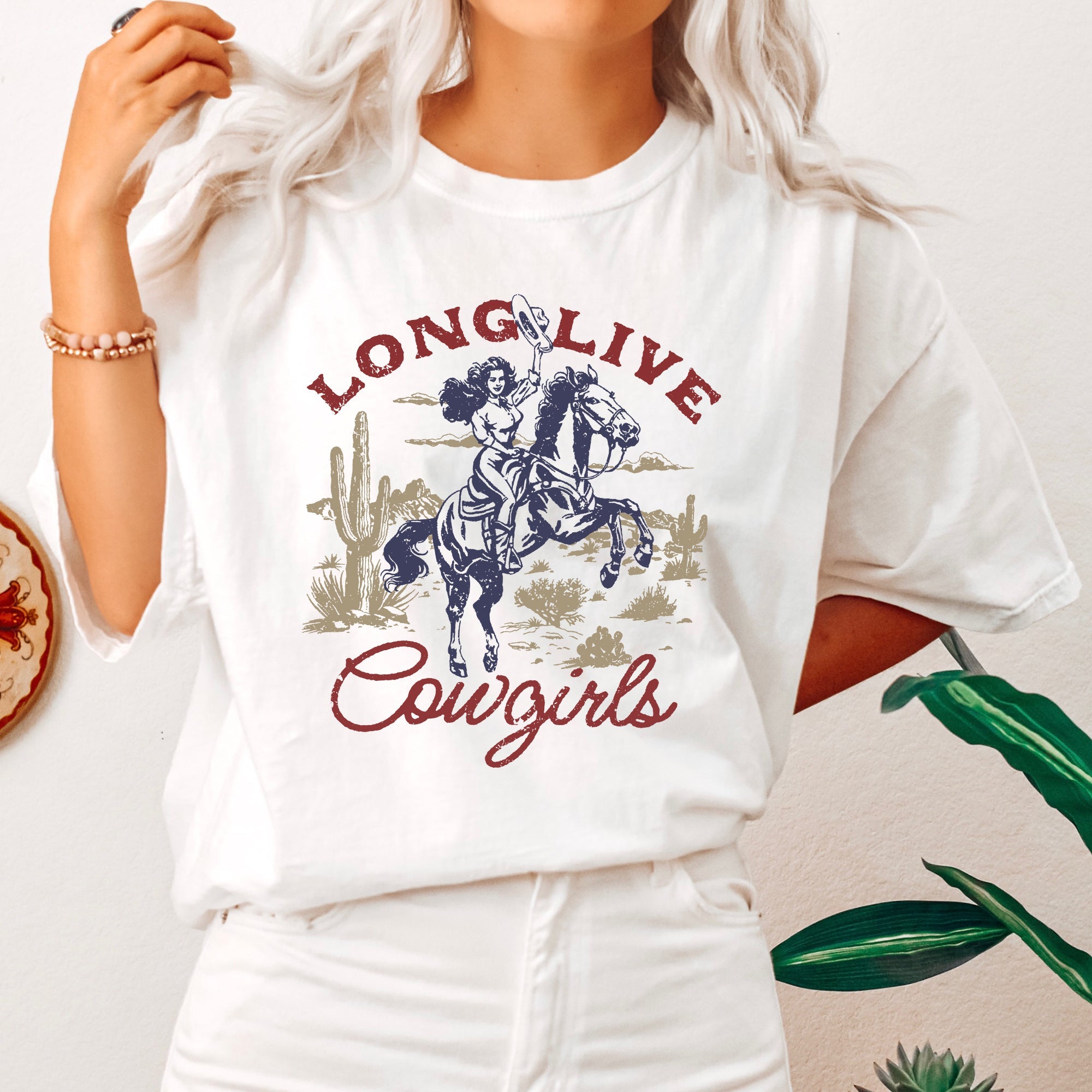 Long Live Cowgirls, Horse, Cowboy, Western, Country Rodeo Spirit Comfort Colors Tee