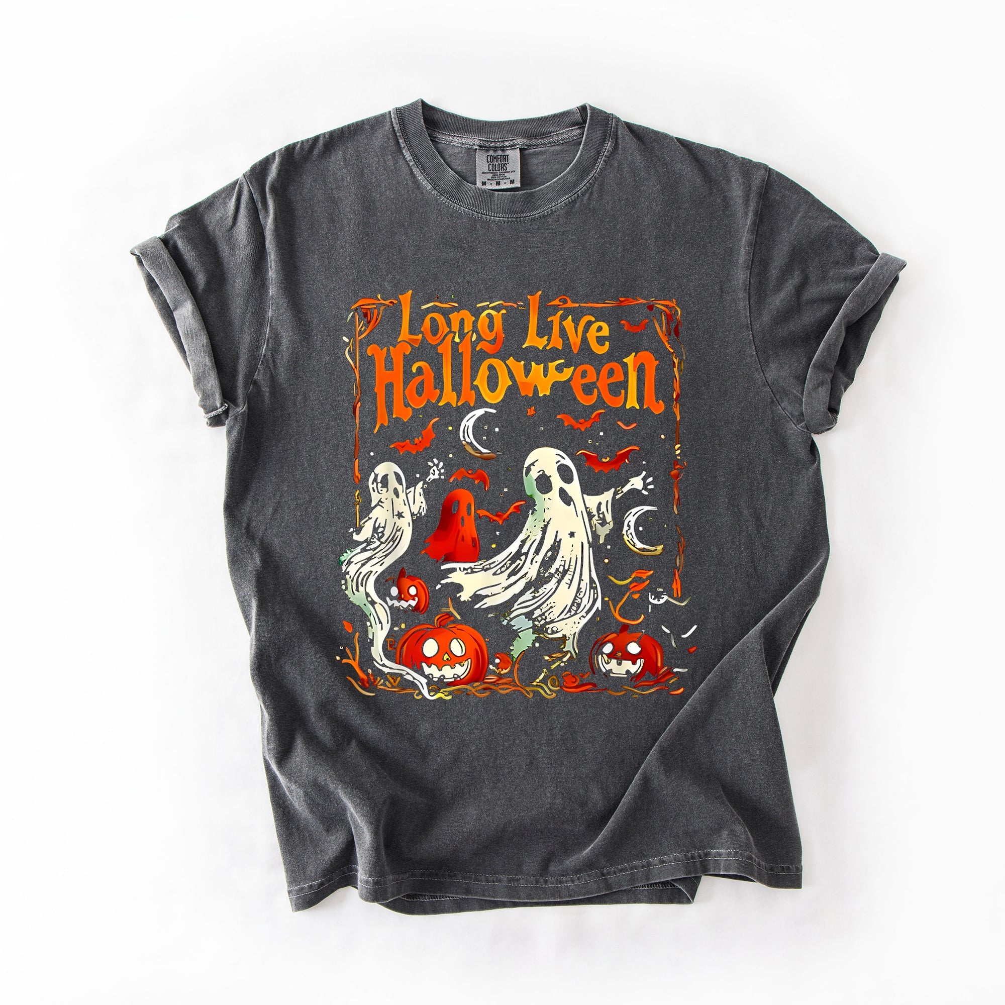 Long Live Halloween Pumpkin Classic Vintage Ghosts Forever Spooky Season Edition Comfort Colors Tee