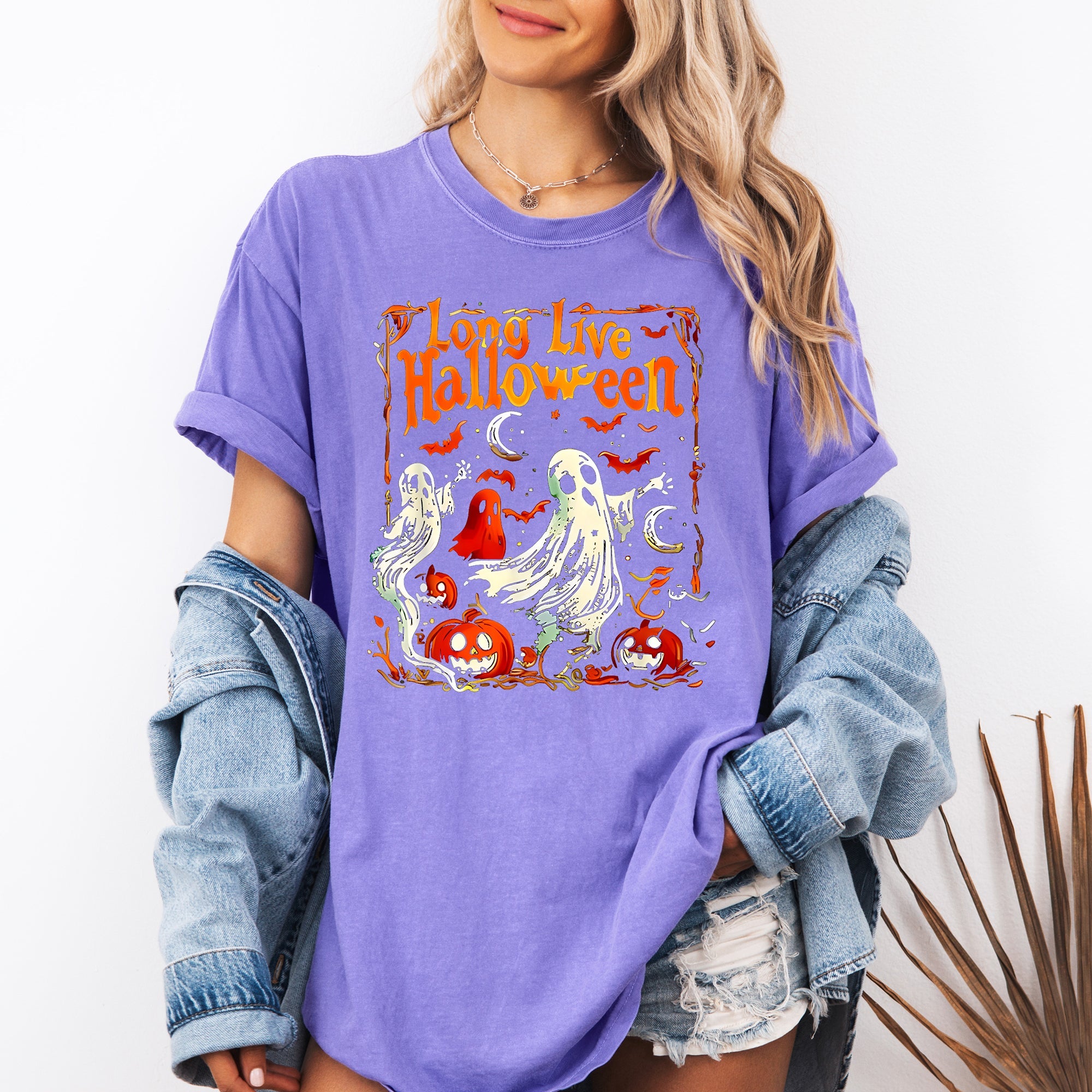 Long Live Halloween Pumpkin Classic Vintage Ghosts Forever Spooky Season Edition Comfort Colors Tee