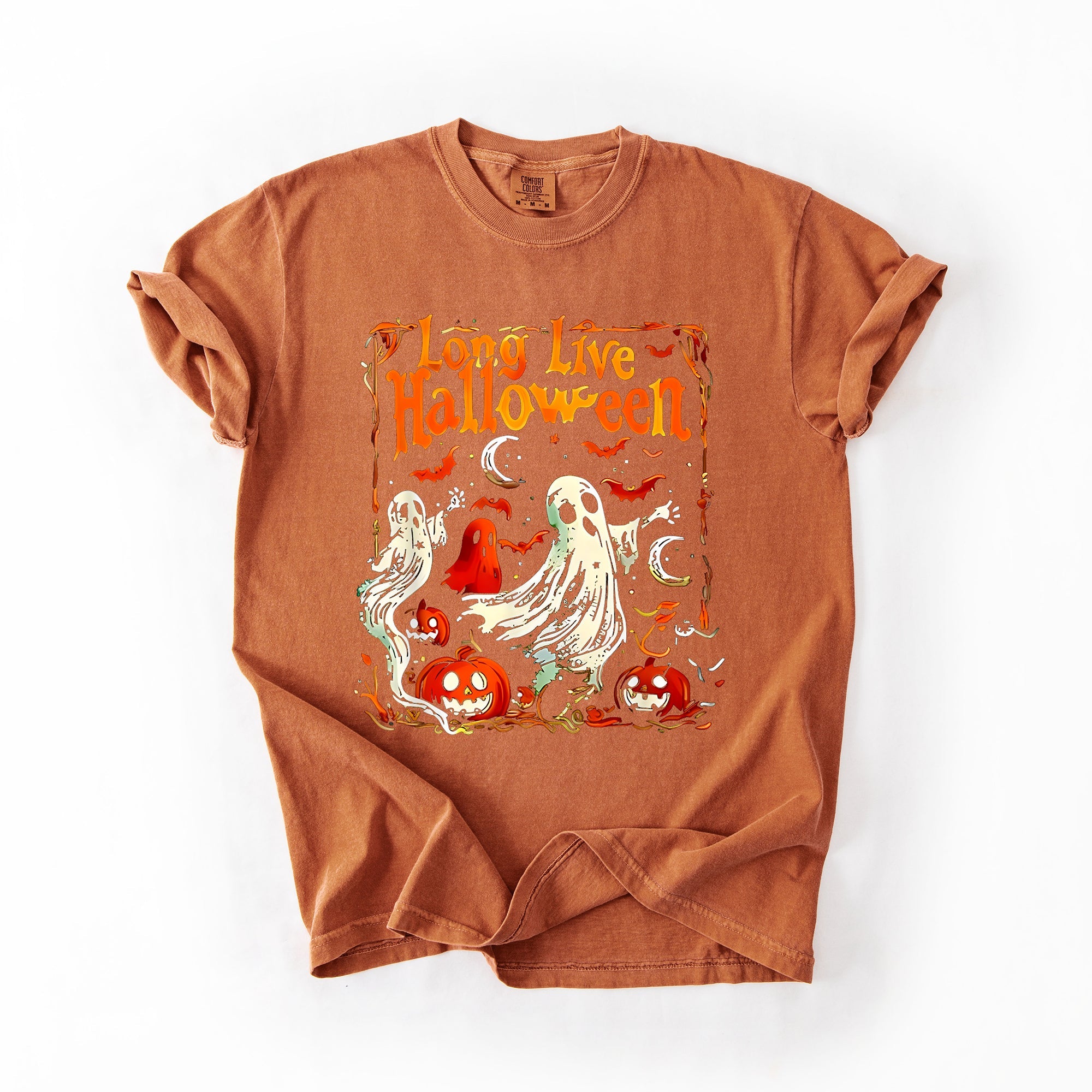 Long Live Halloween Pumpkin Classic Vintage Ghosts Forever Spooky Season Edition Comfort Colors Tee