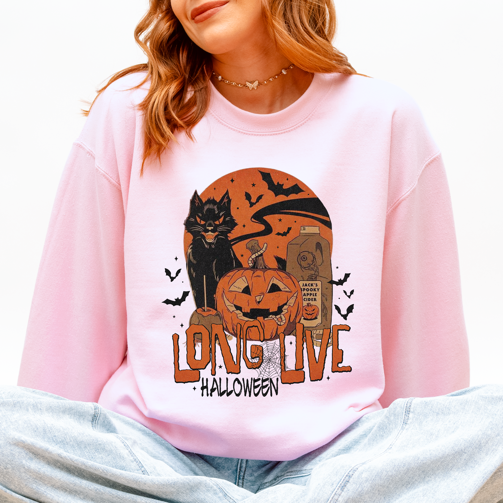 Long Live Halloween Retro Classic Vintage Graphic Cozy Fleece Limited Edition Sweatshirt