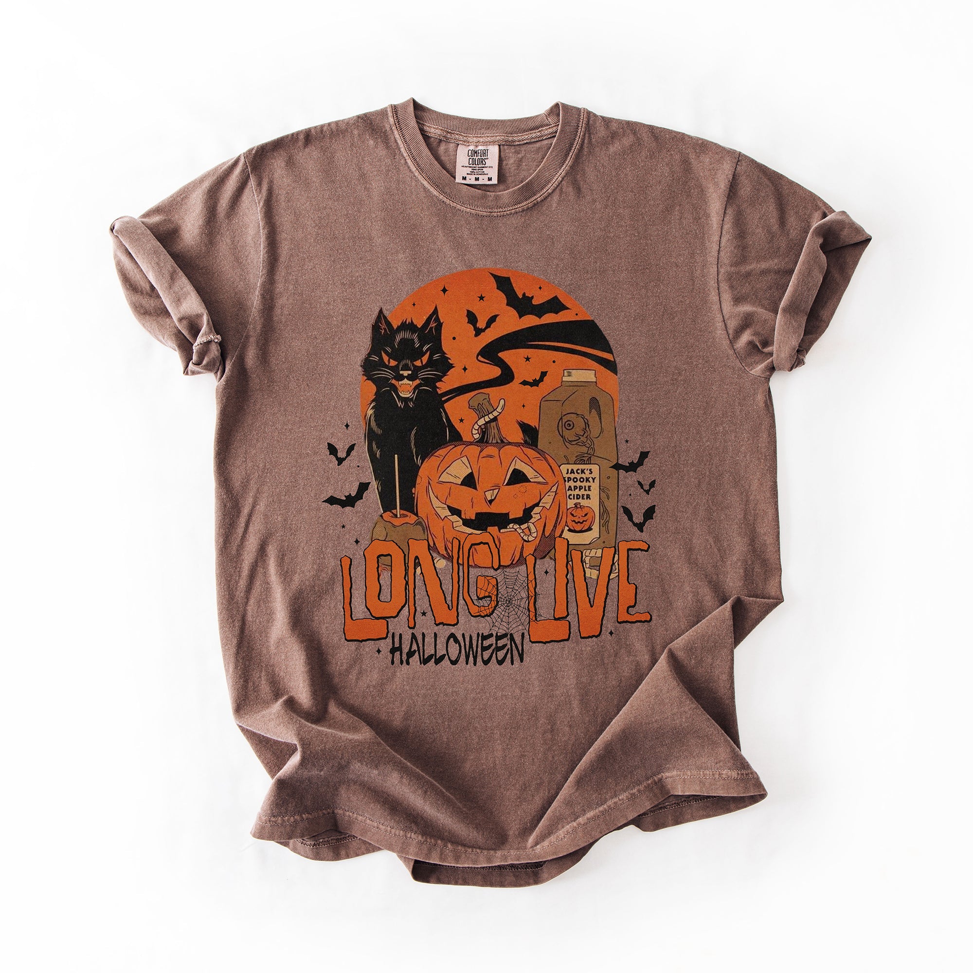 Long Live Halloween Retro Classic Vintage Spooky Night Celebration Comfort Colors Tee