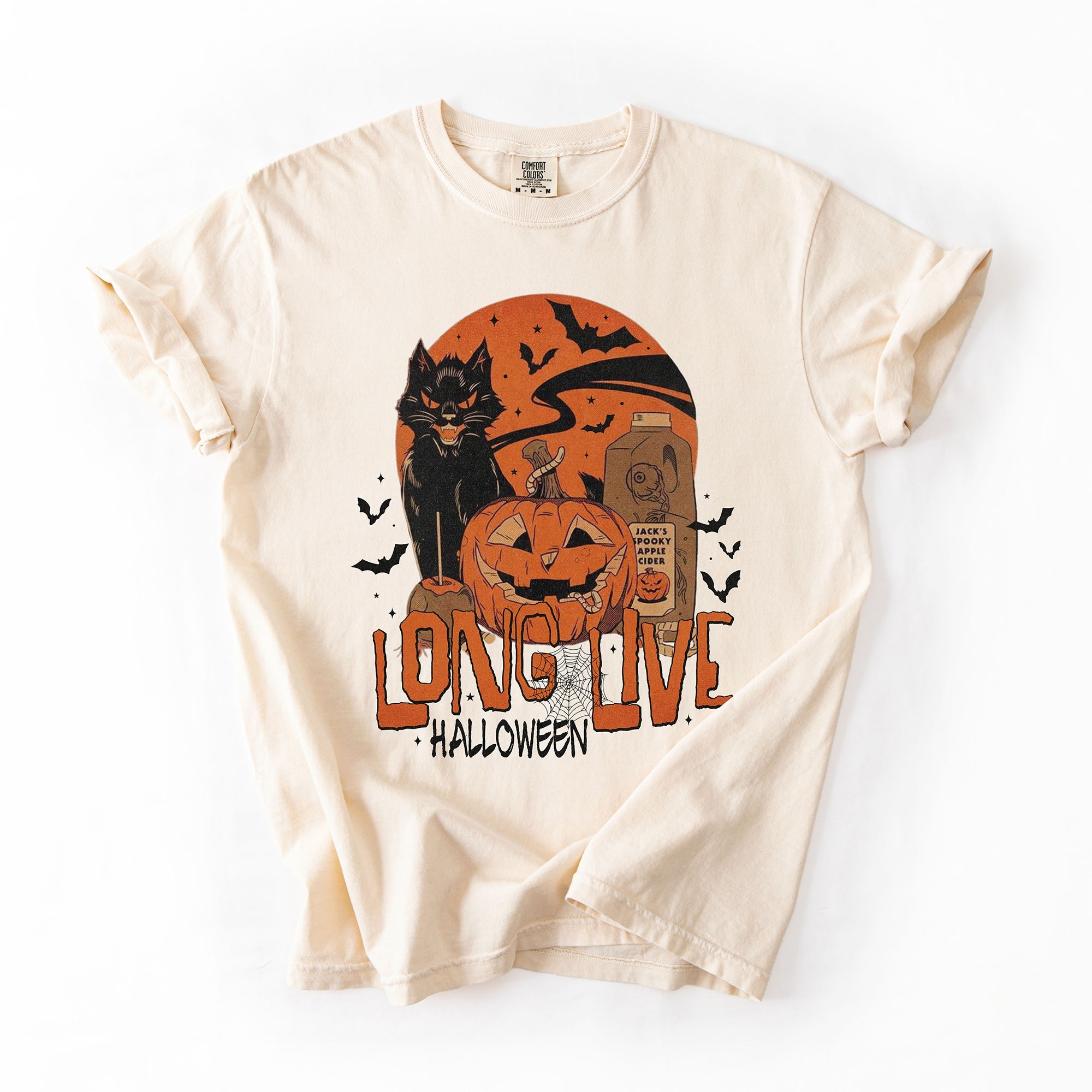 Long Live Halloween Retro Classic Vintage Spooky Night Celebration Comfort Colors Tee