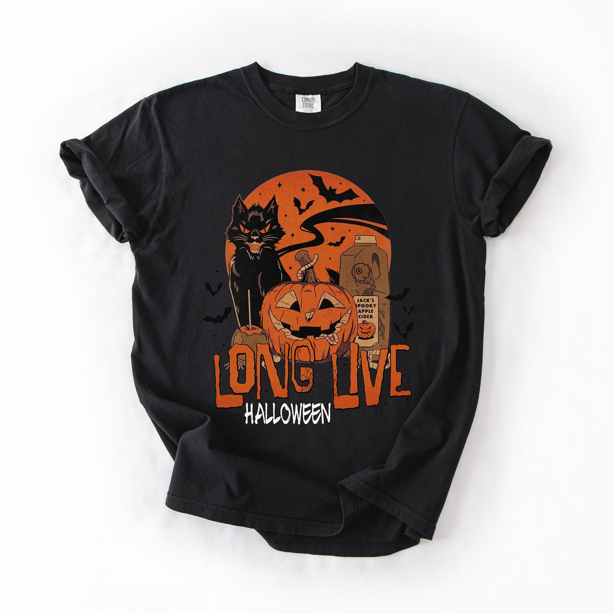 Long Live Halloween Retro Classic Vintage Spooky Night Celebration Comfort Colors Tee