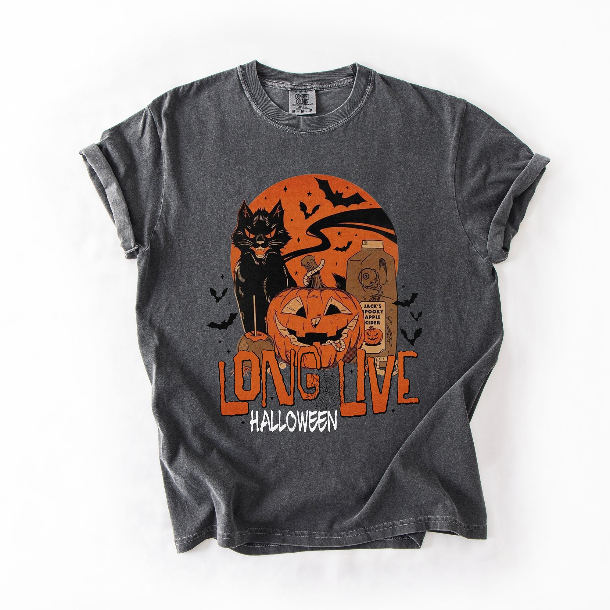 Long Live Halloween Retro Classic Vintage Spooky Night Celebration Comfort Colors Tee