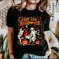 Long Live Halloween Spooky Pumpkins Ghosts Nighttime Parade Haunted House Lights Fall Festivities Graphic Tee