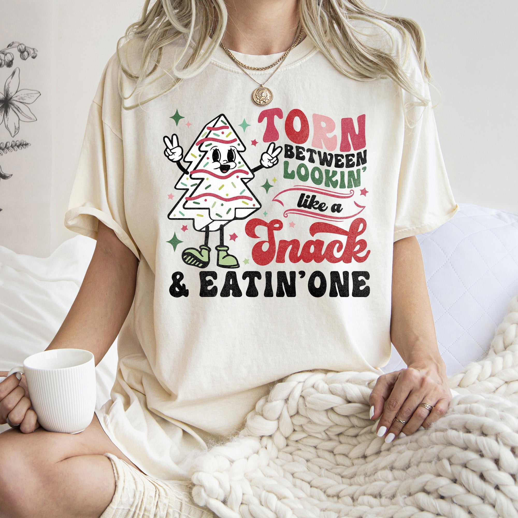 Looking Like A Snack Christmas Tree Cake Little Debbie Inspired Comfort Colors Tee