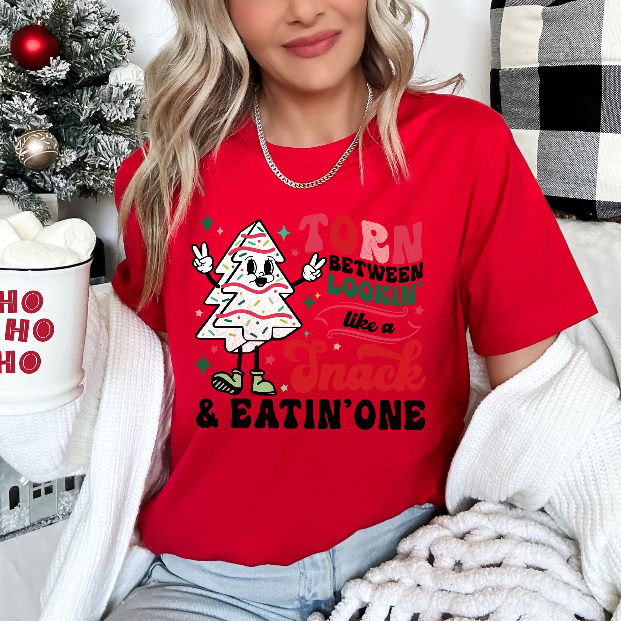 Looking Like A Snack Christmas Tree Cake Pop Culture Limited Edition Graphic Tee