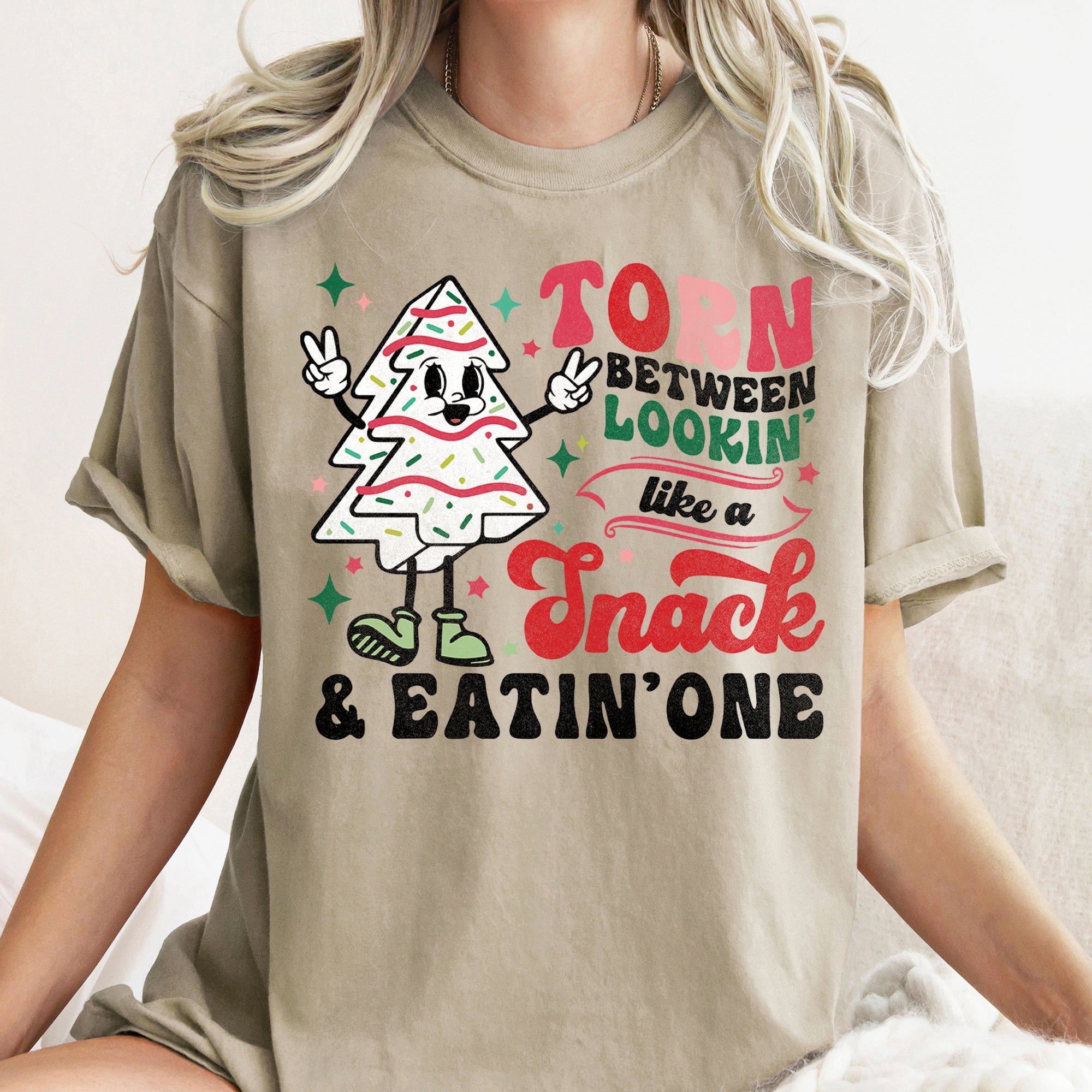 Looking Like A Snack Christmas Tree Cake Little Debbie Inspired Comfort Colors Tee