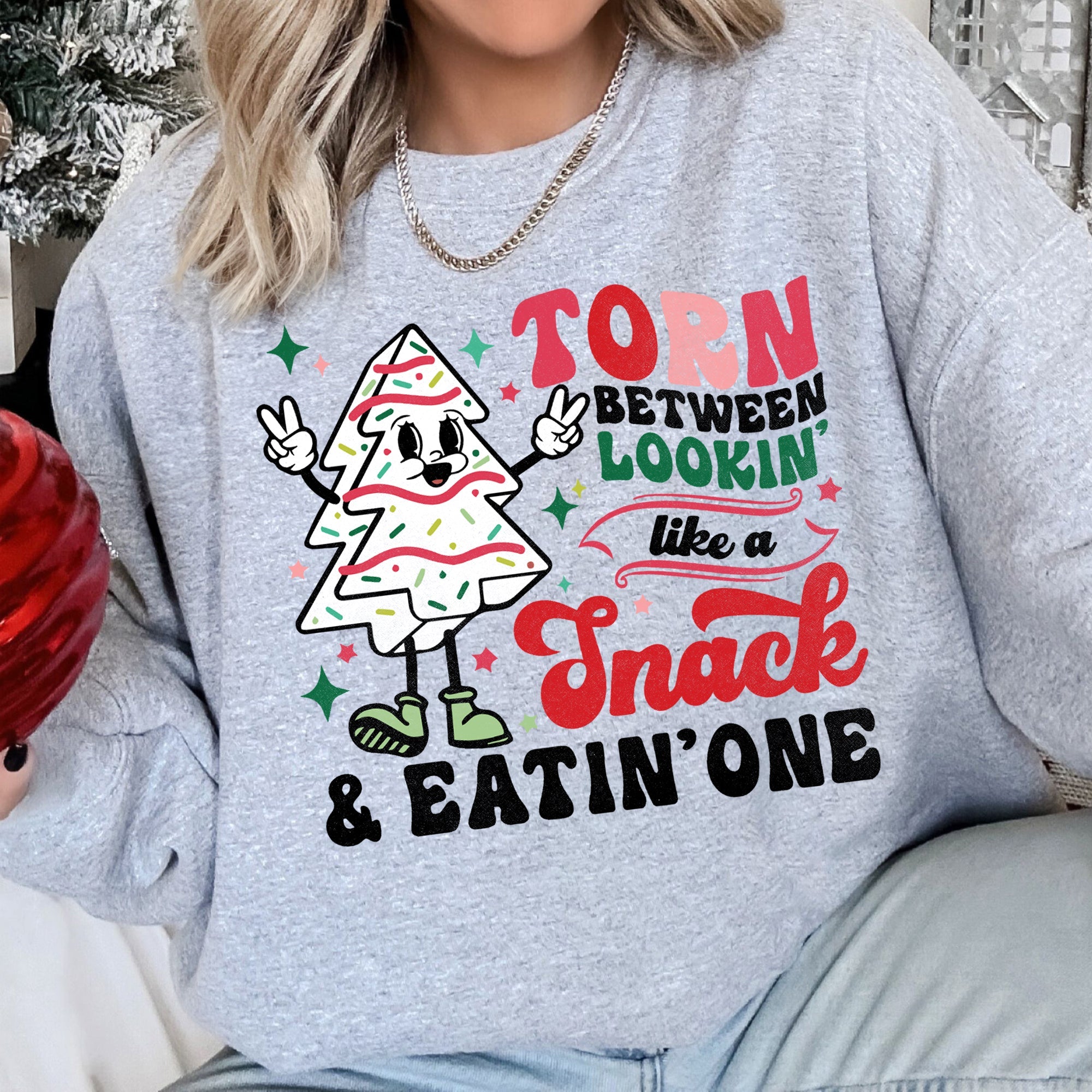 Looking Like A Snack Christmas Cheer Festive Cozy Holiday Comfort Ultra Plush Sweatshirt