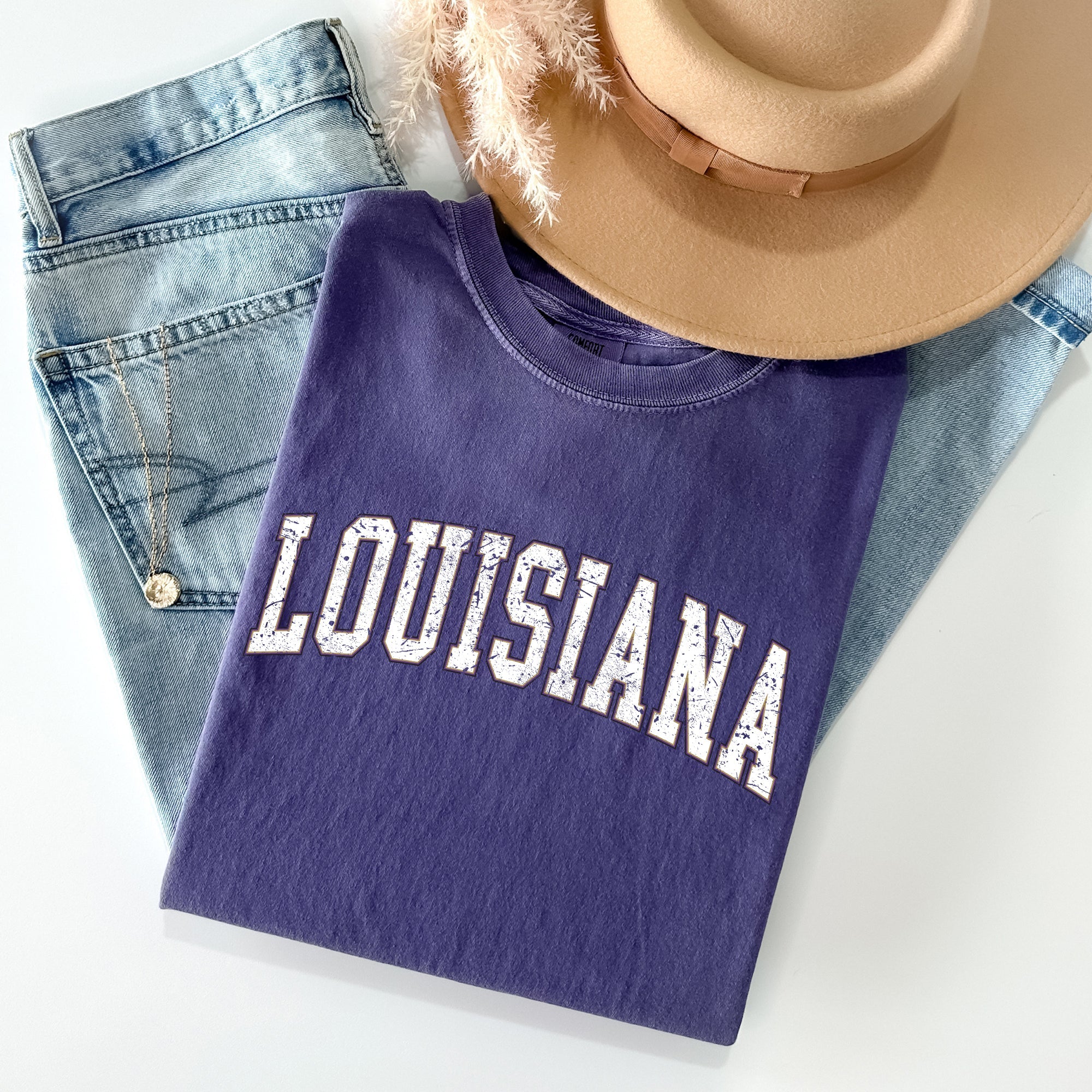 Louisiana Football Game Day Tailgate Party State University College Pride Comfort Colors Tee