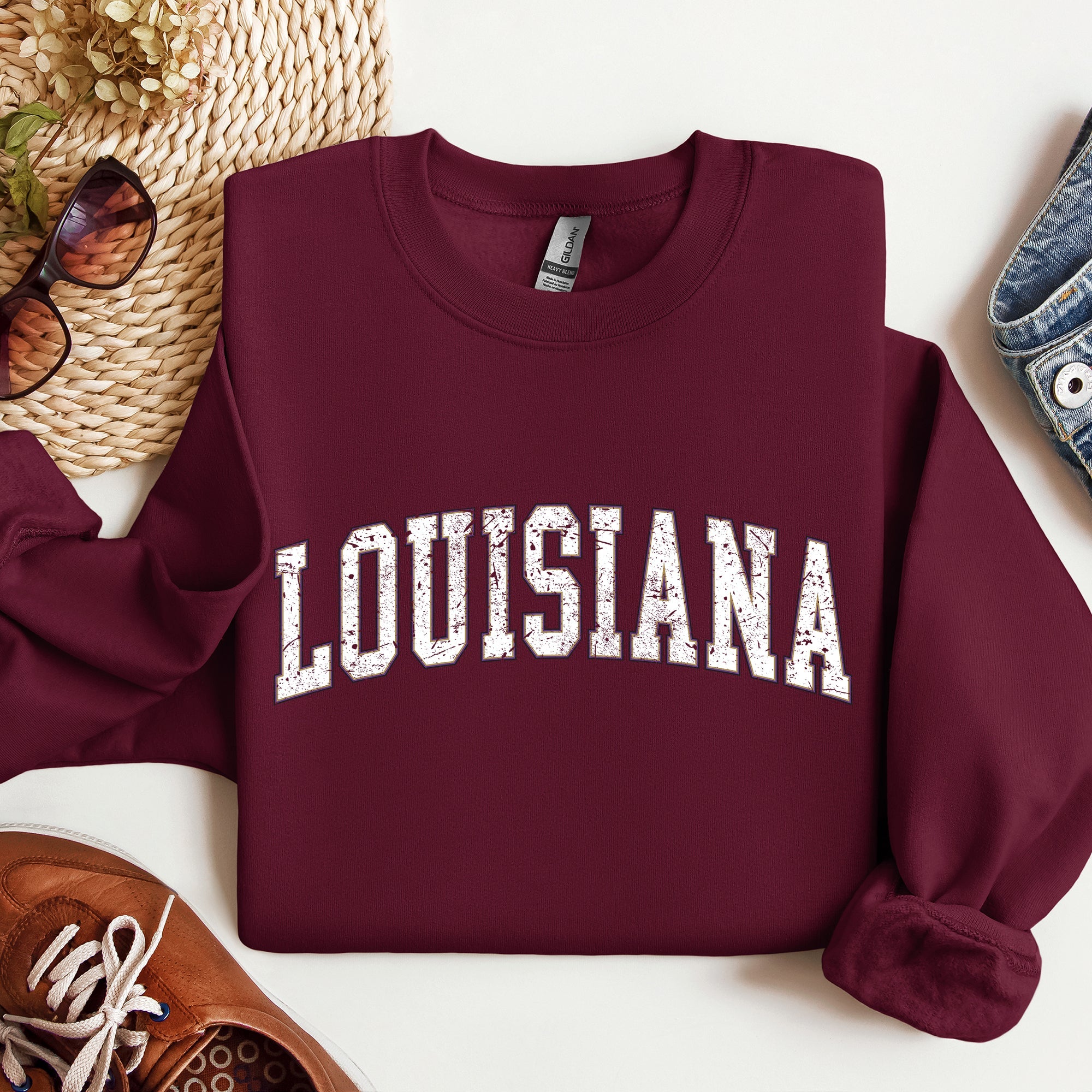 Louisiana Football Tailgate Party University Game Day Spirit State Pride Sweatshirt