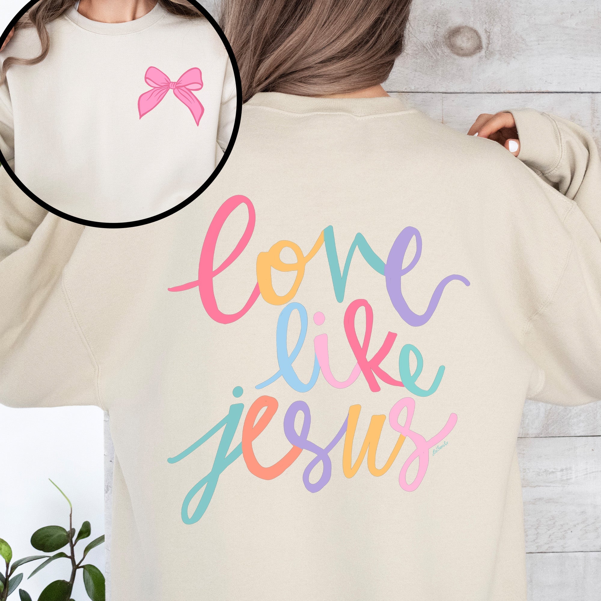 Love Like Jesus Front And Back Christian Religious Faith Gospel Message Sweatshirt