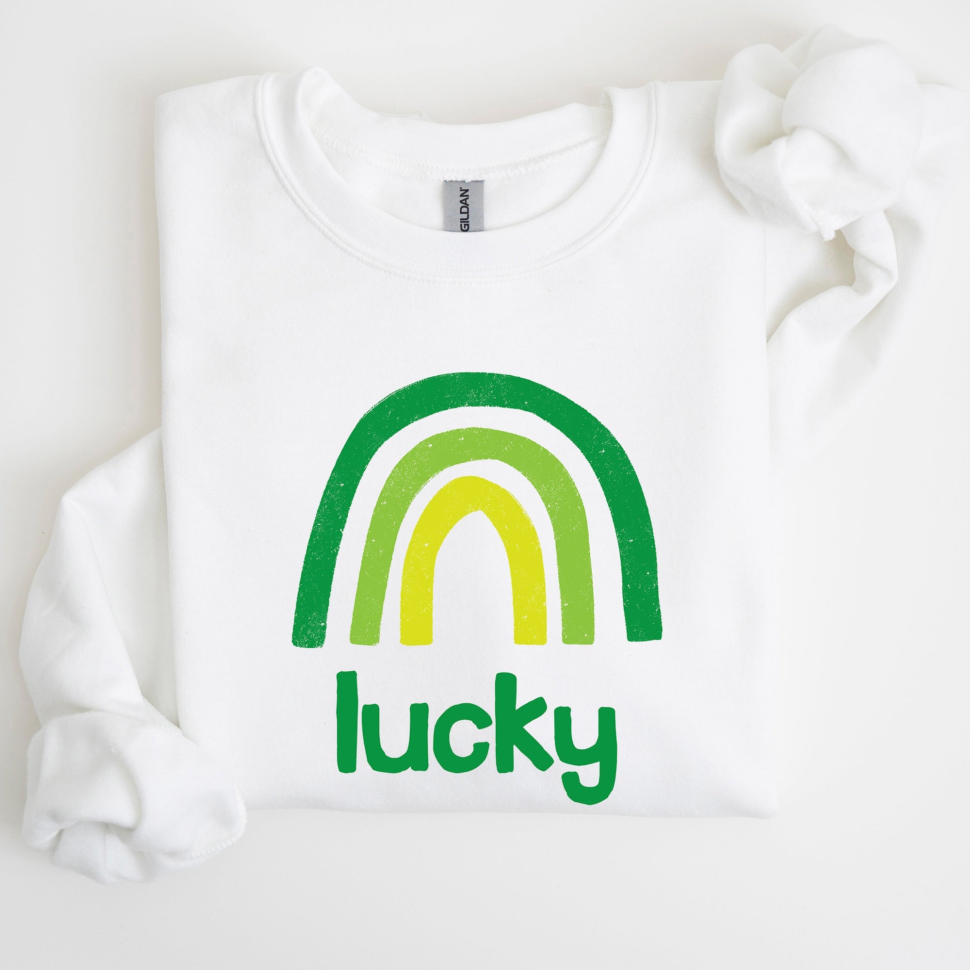 Lucky Rainbow St Patrick's Day Celebration Theme Bold Graphic Pattern Sweatshirt