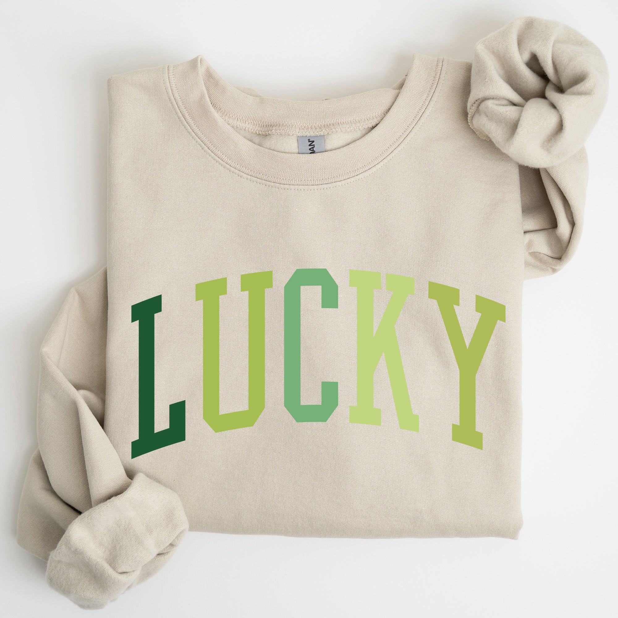 Lucky Collegiate St Patrick's Day Shamrock Celebration Graphic Print Edition Sweatshirt