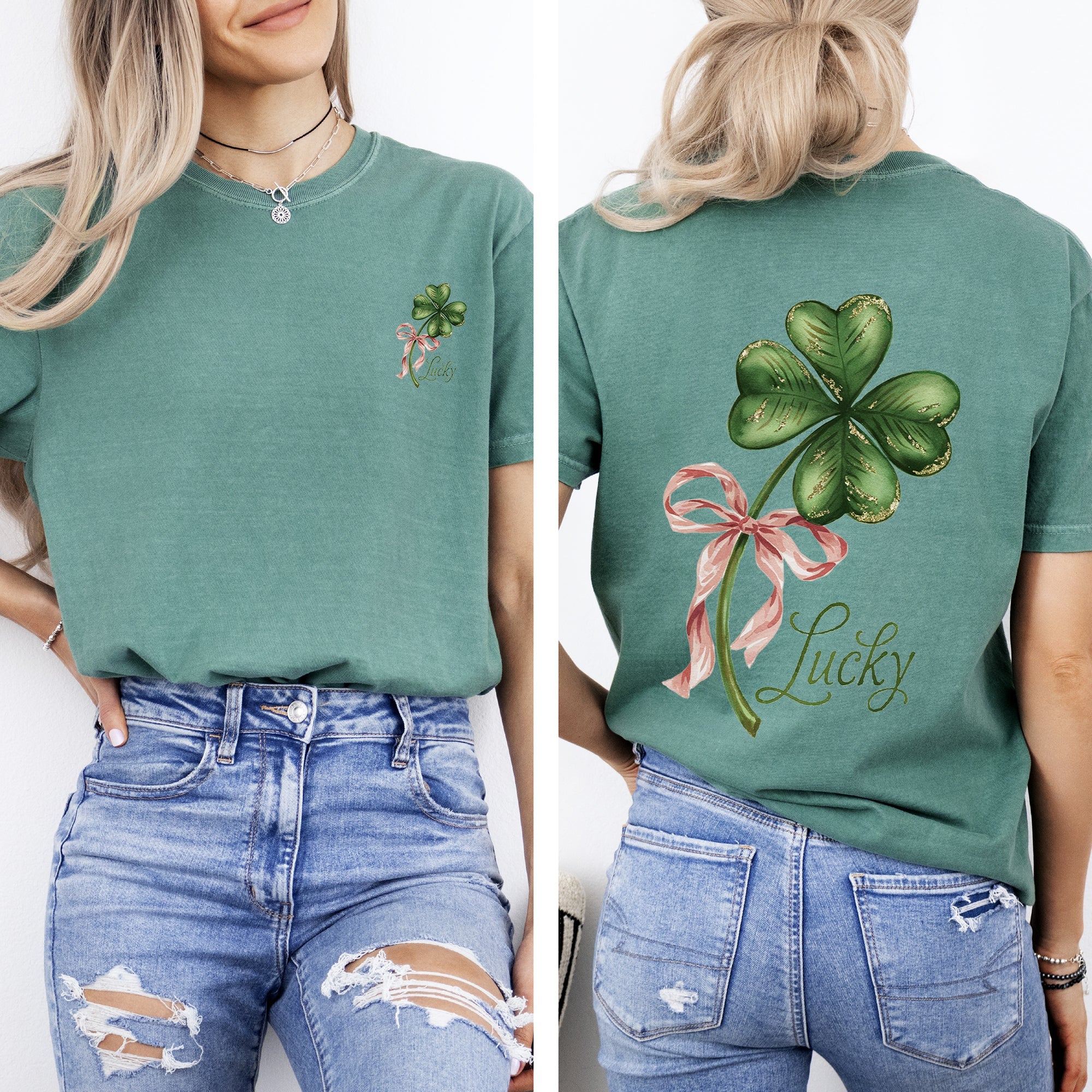 Lucky Leprechaun Shamrock Clover St Patrick's Day Celebration Comfort Colors Tee