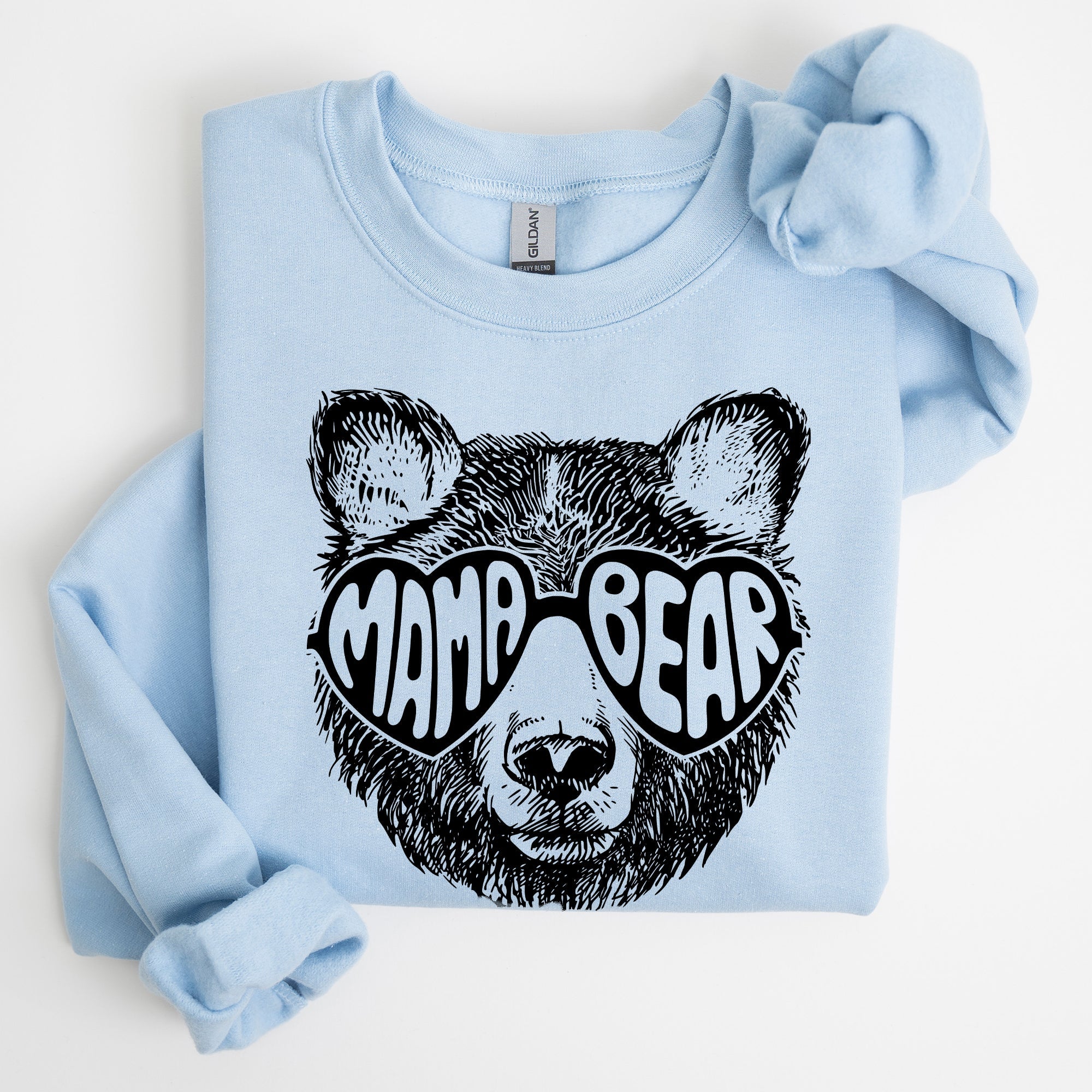 Mama Bear Mother's Day Tribute To Moms And Their Little Ones Design From The Heart Cozy Fleece Sweatshirt