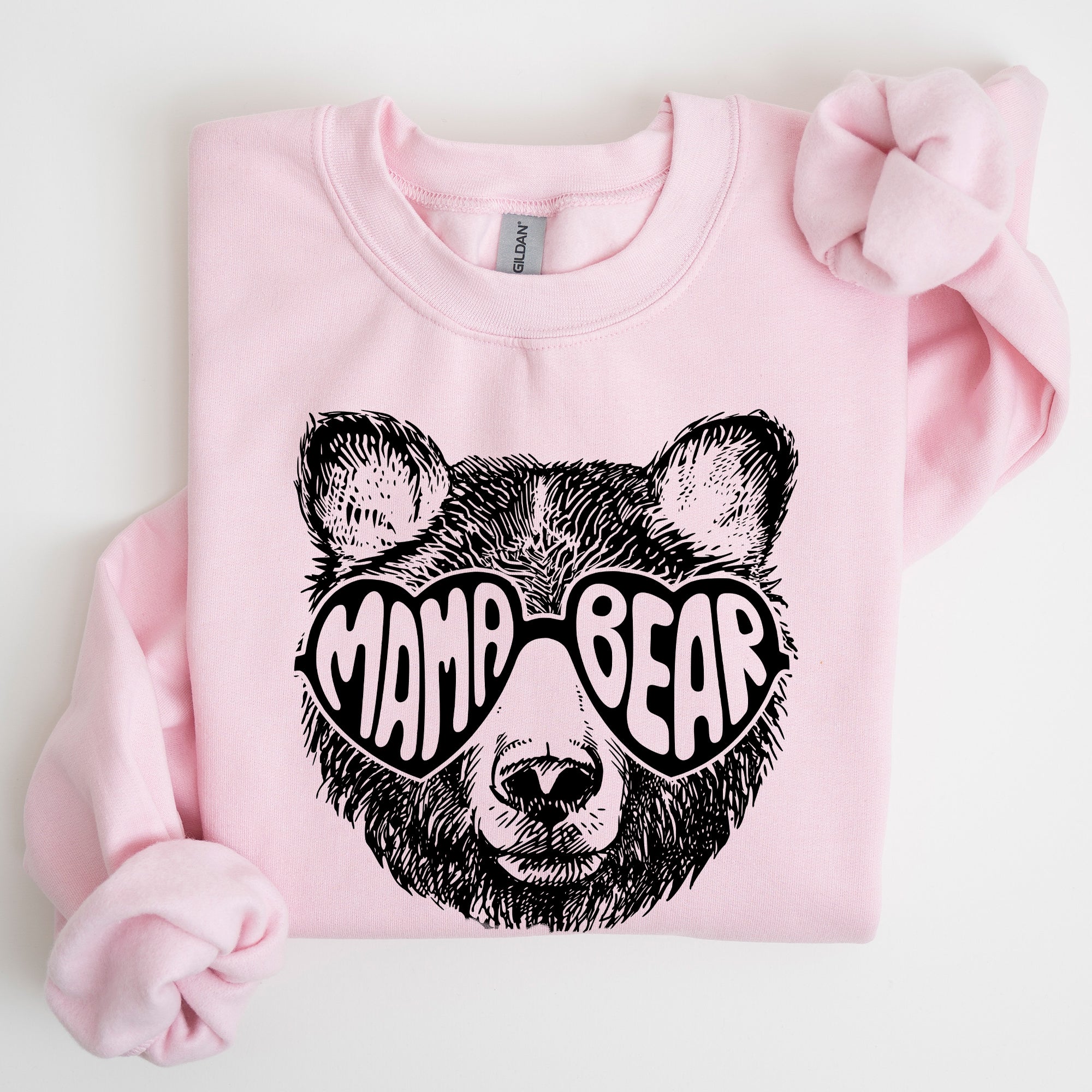 Mama Bear Mother's Day Tribute To Moms And Their Little Ones Design From The Heart Cozy Fleece Sweatshirt