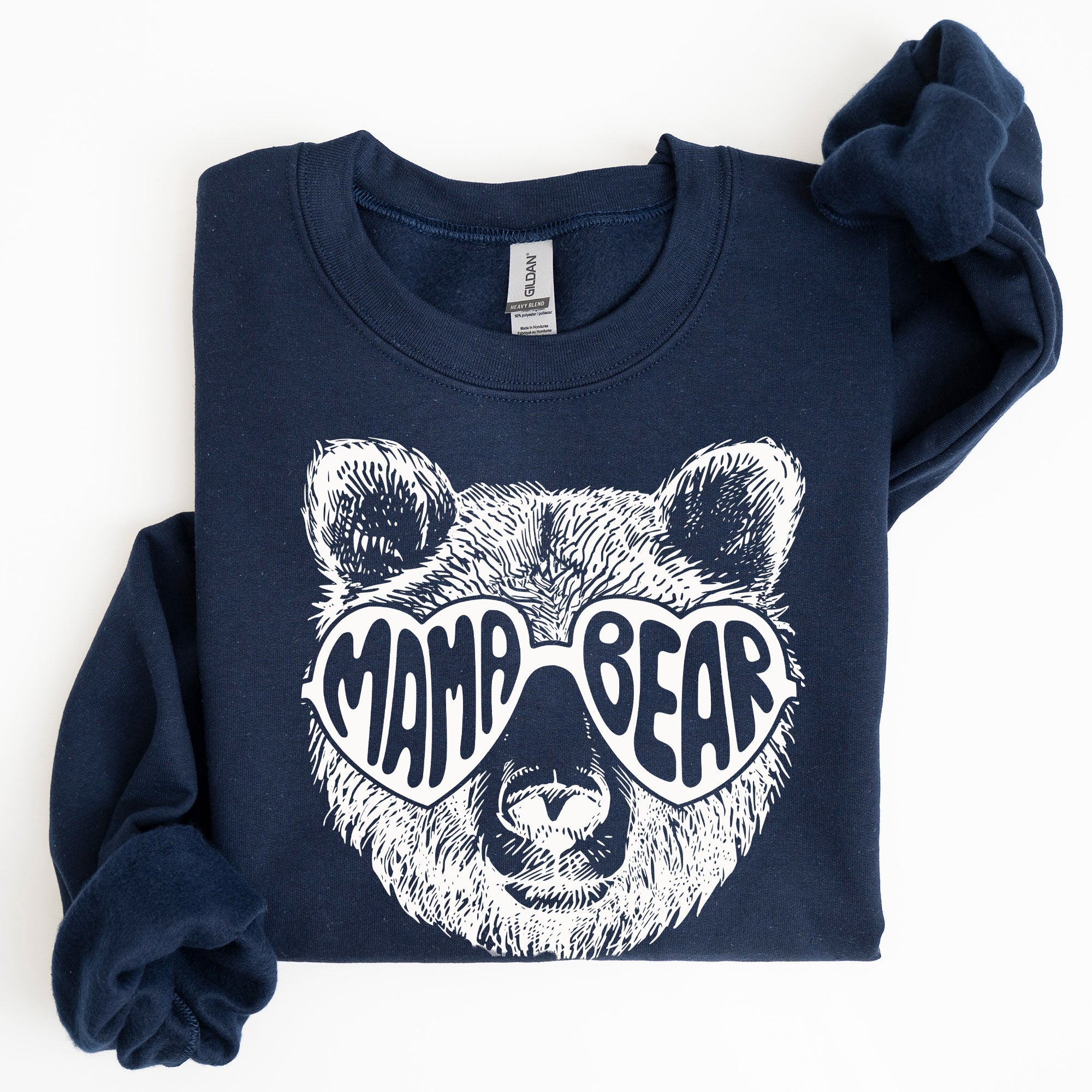 Mama Bear Mother's Day Tribute To Moms And Their Little Ones Design From The Heart Cozy Fleece Sweatshirt