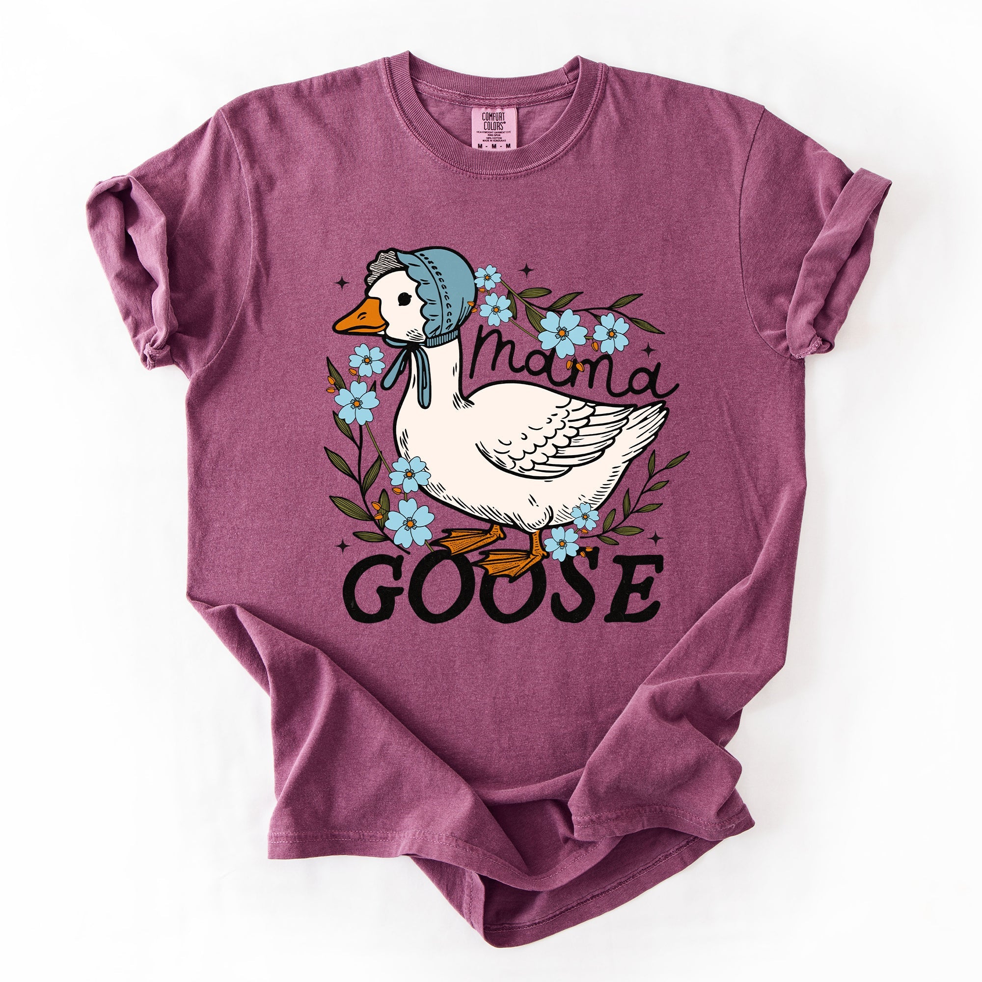 Mama Goose Mother's Day Celebration Design With Sass And Heart Comfort Colors Tee