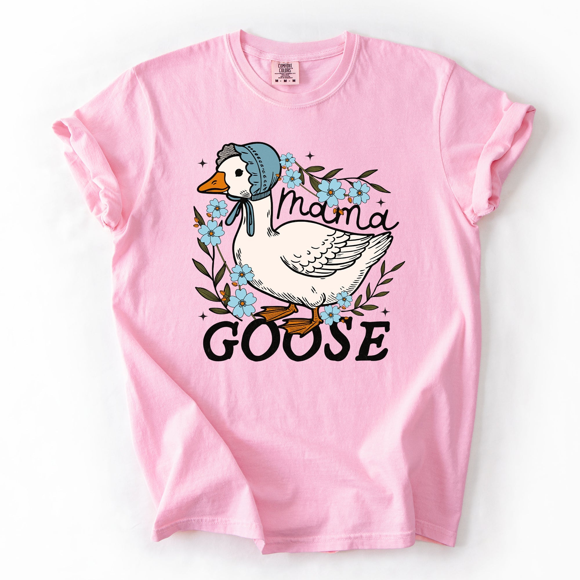 Mama Goose Mother's Day Celebration Design With Sass And Heart Comfort Colors Tee