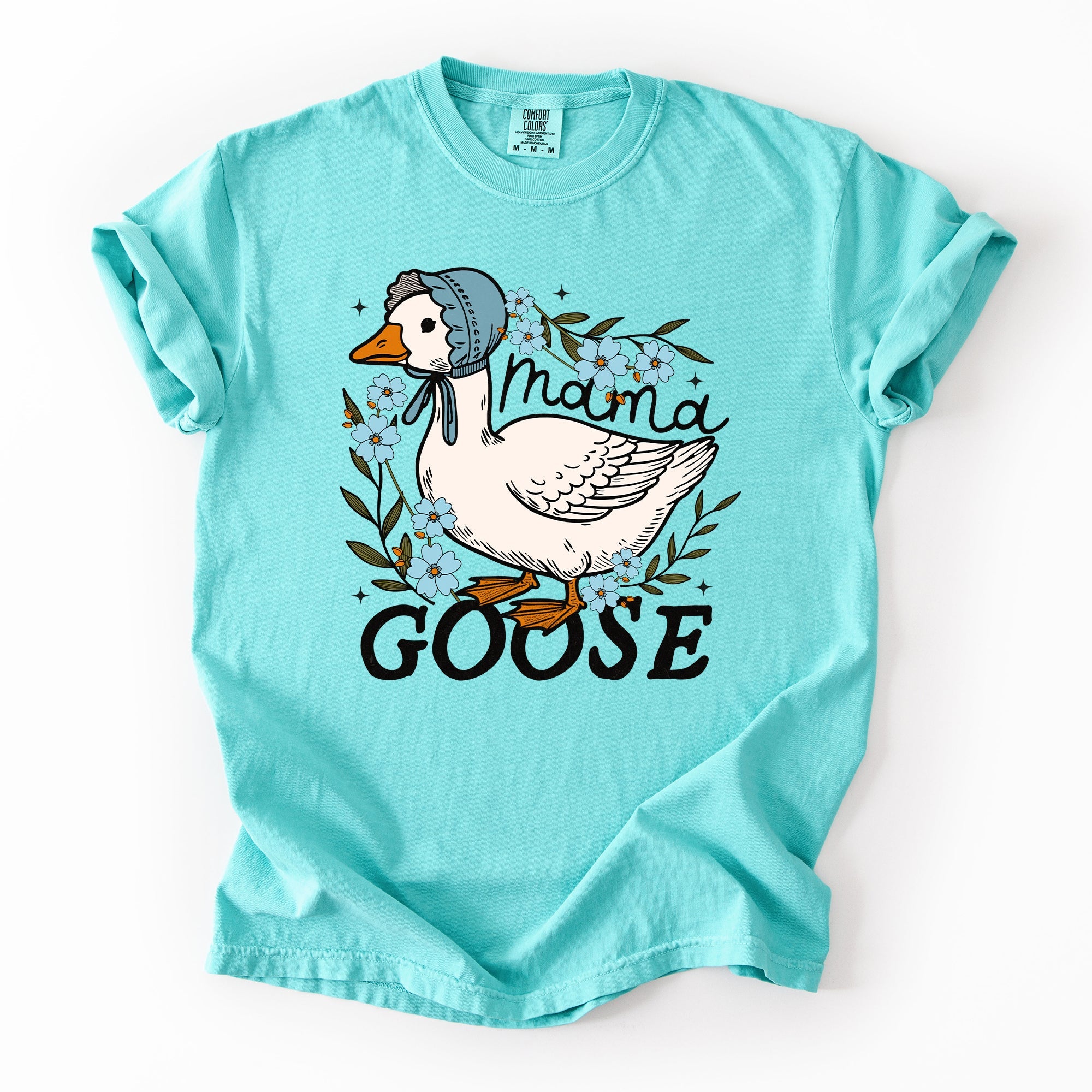 Mama Goose Mother's Day Celebration Design With Sass And Heart Comfort Colors Tee