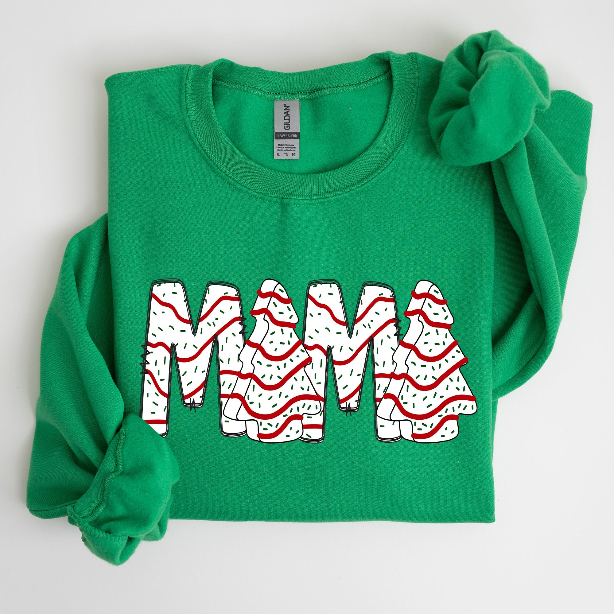 Mama Christmas Cake Santa Winter Snow Varsity Retro Vintage Limited Edition Sweatshirt