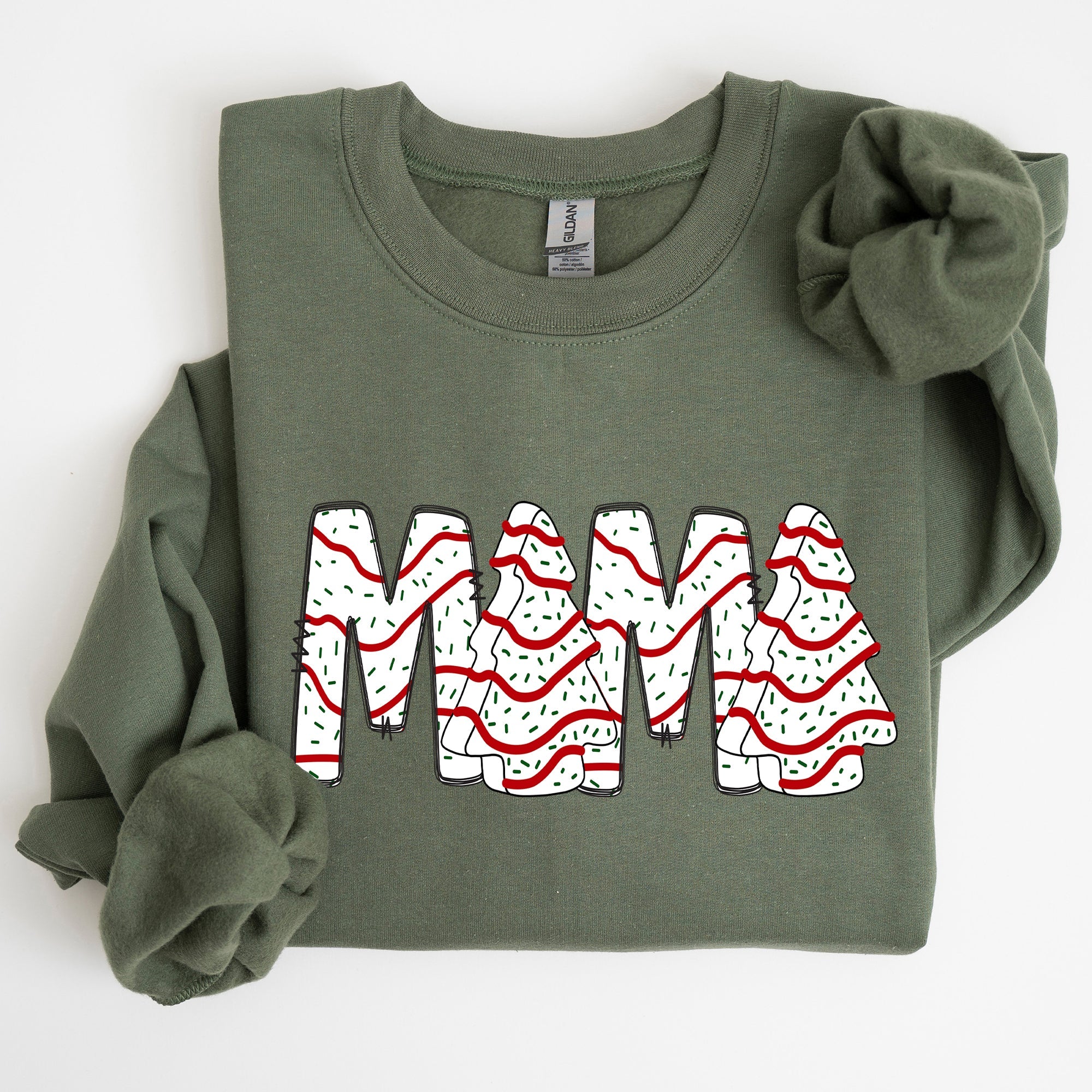 Mama Christmas Cake Santa Winter Snow Varsity Retro Vintage Limited Edition Sweatshirt