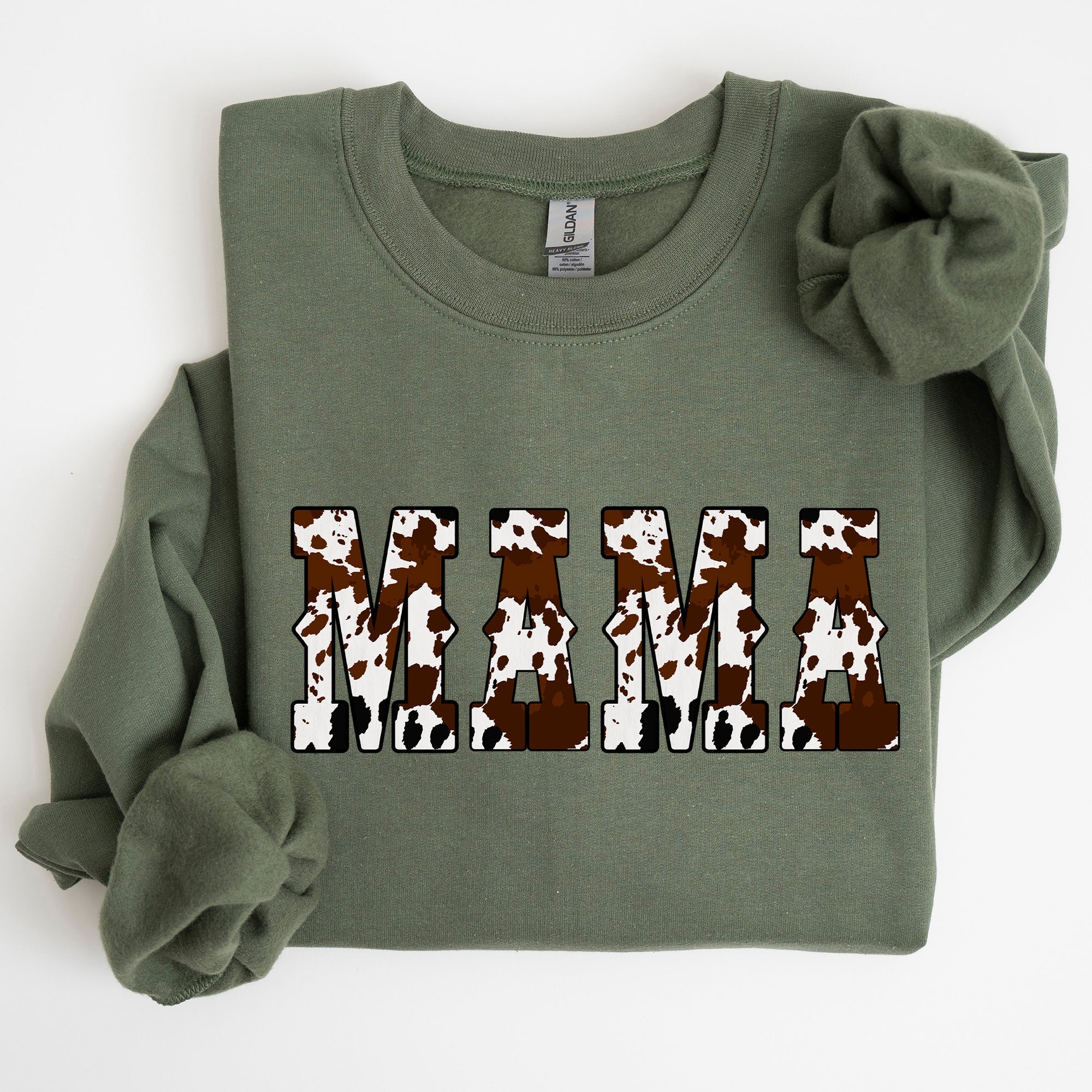Mama Cow Print Western Country Varsity Retro Vintage Heritage Classic Sweatshirt