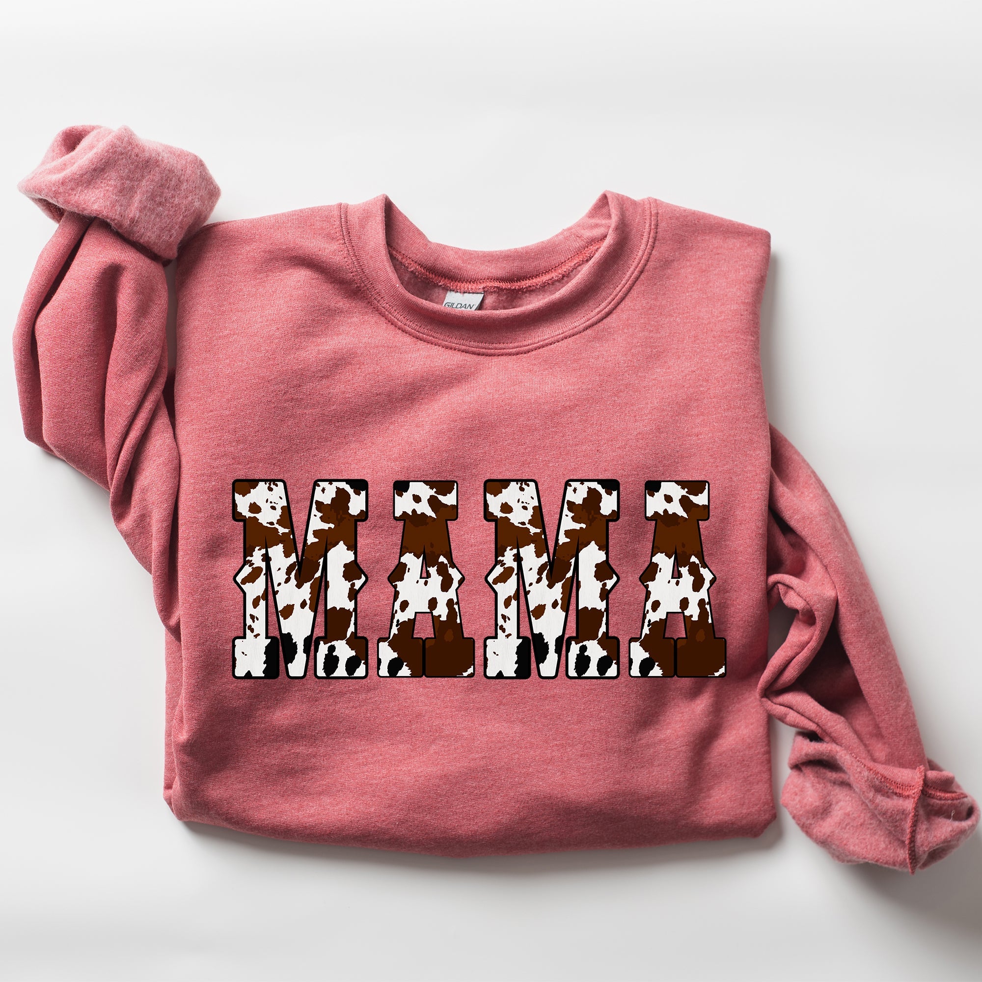 Mama Cow Print Western Country Varsity Retro Vintage Heritage Classic Sweatshirt