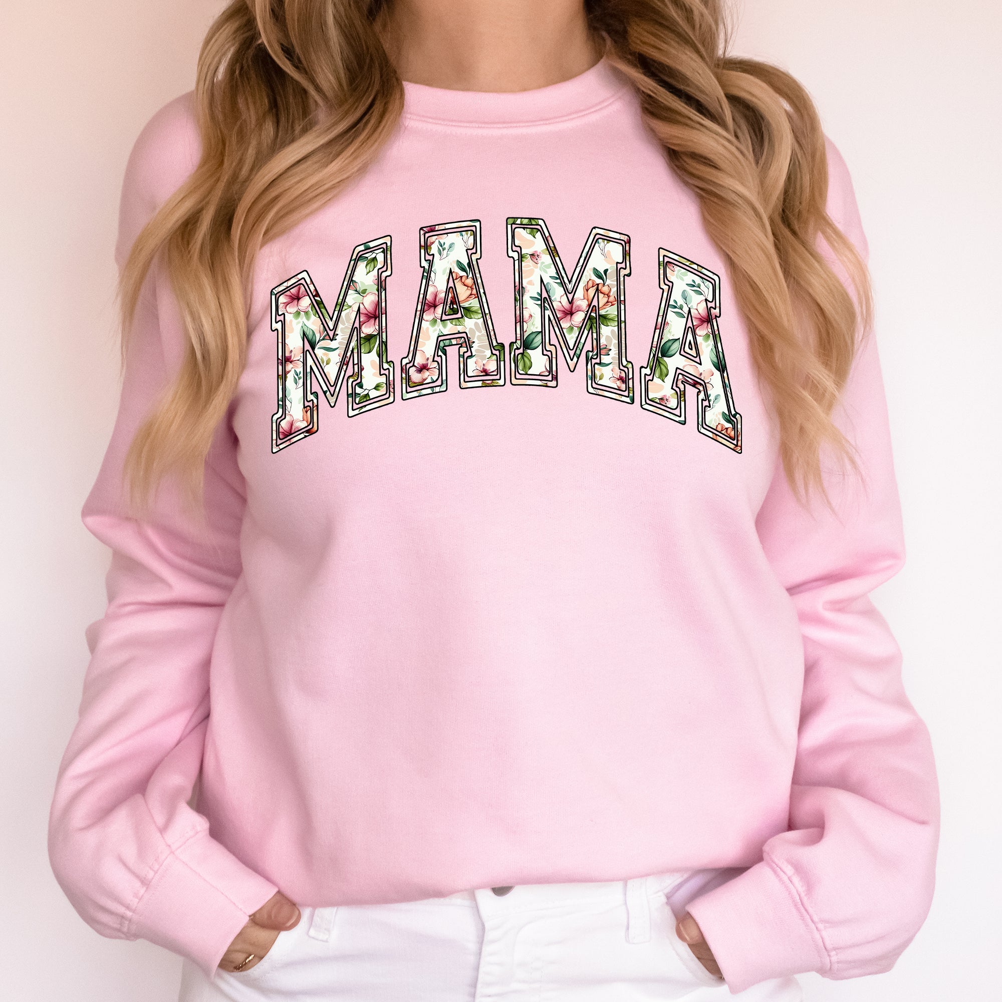 Mama Floral Chinoiserie Coquette Varsity Mother's Day Limited Edition Sweatshirt
