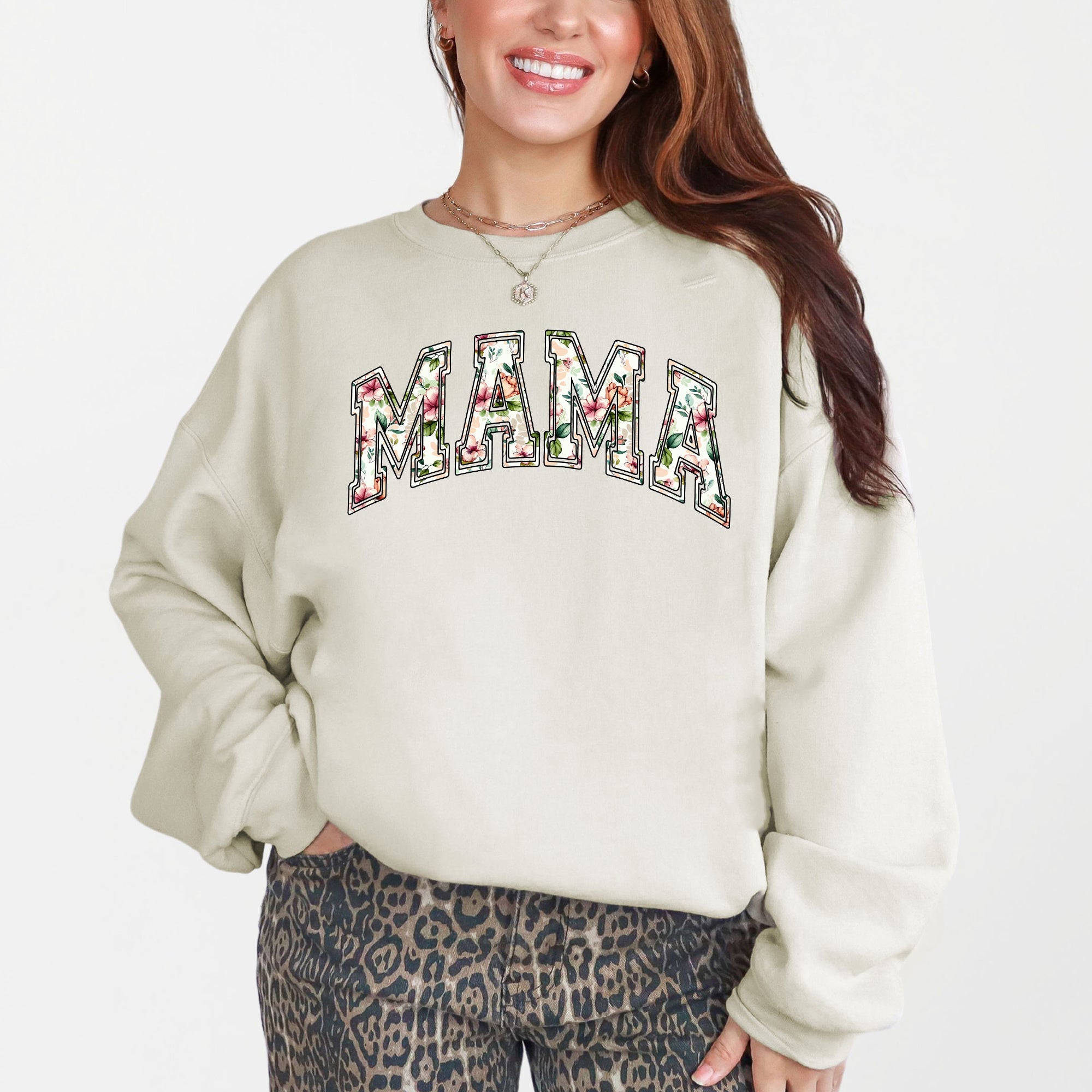 Mama Floral Chinoiserie Coquette Varsity Mother's Day Limited Edition Sweatshirt