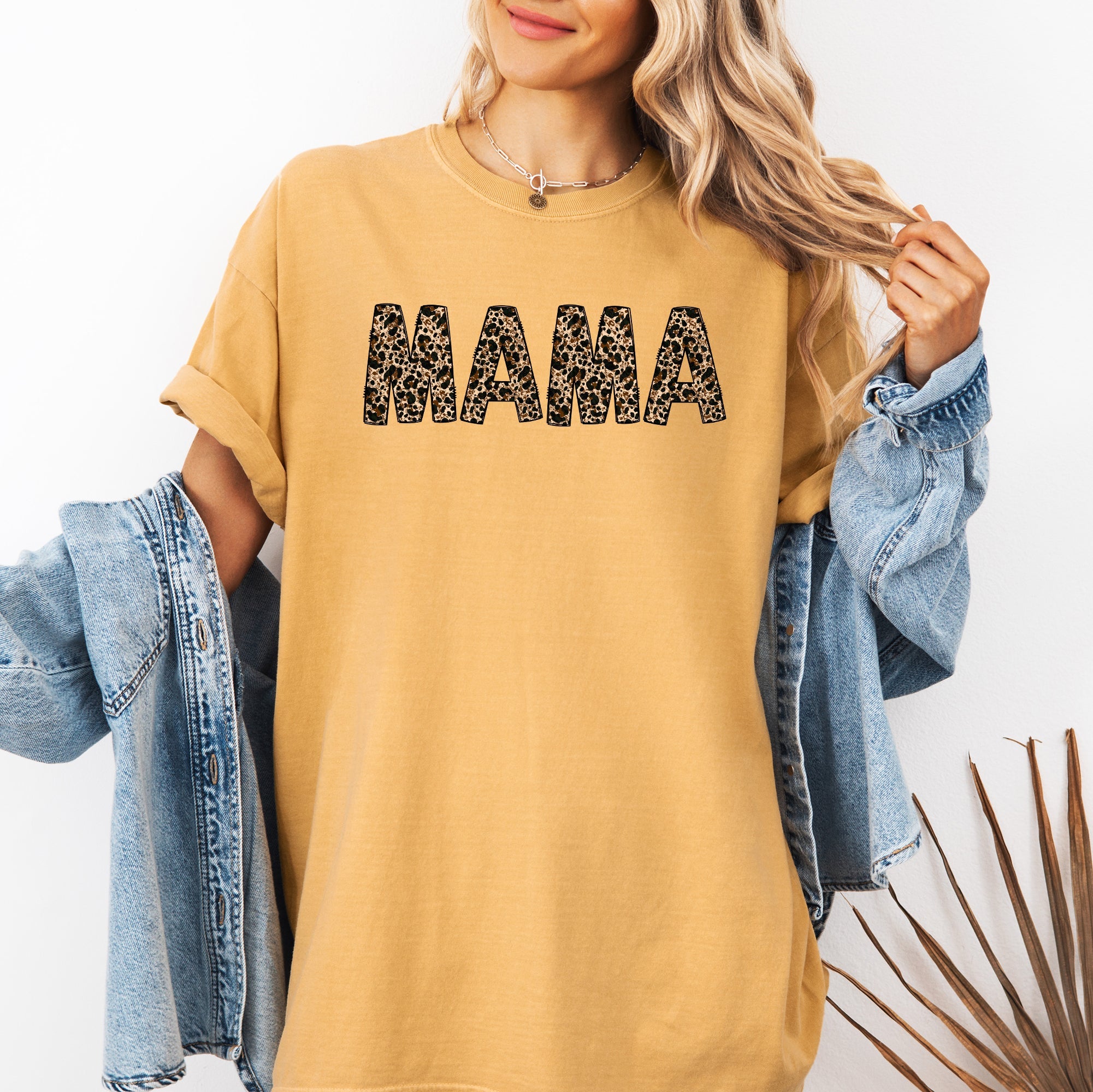 Mama Leopard Print Elegant Animal Print Mother's Day Celebration Comfort Colors Tee