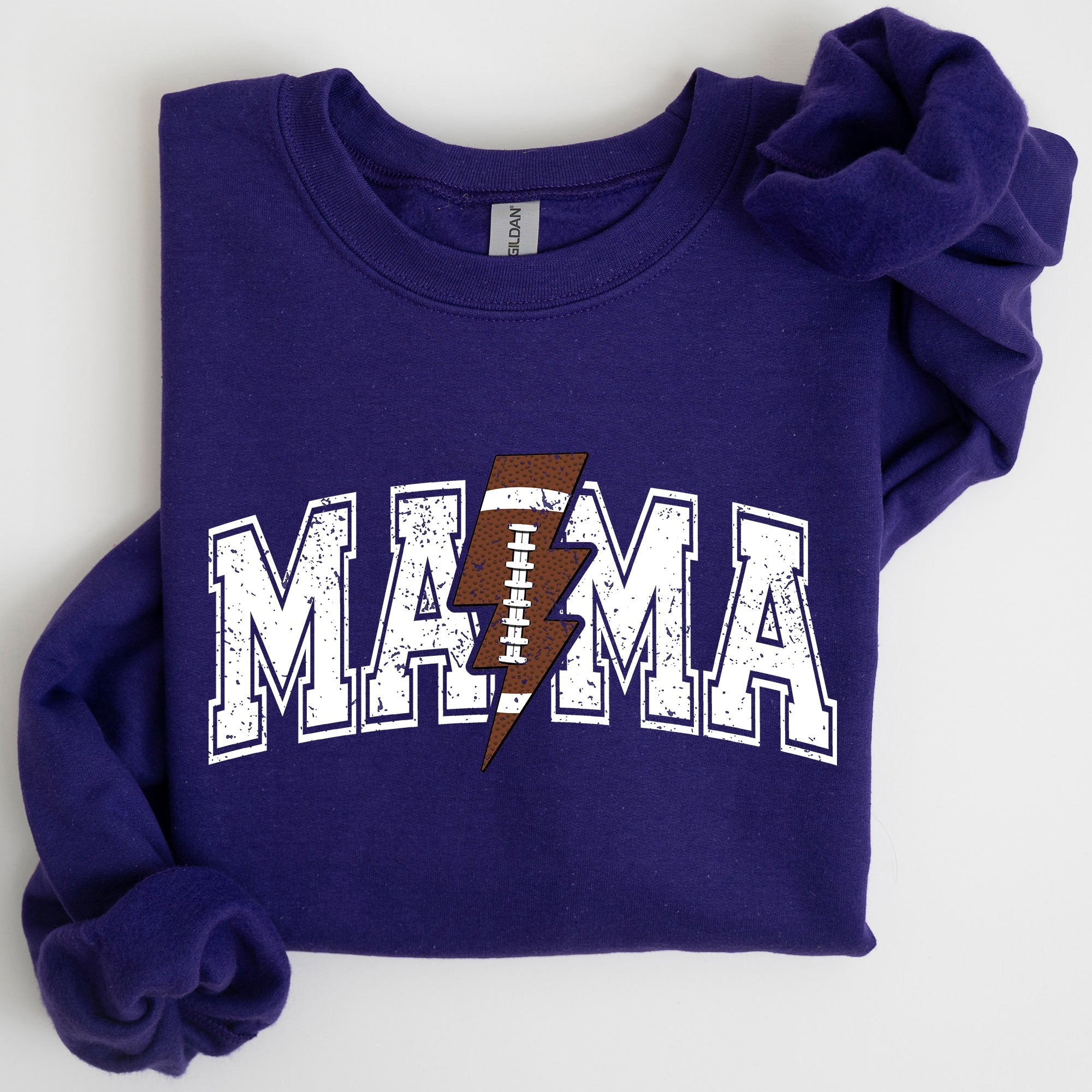 Mama Lightning Bolt Football Game Day Tailgate Party Fan Favorite Team Spirit Sweatshirt
