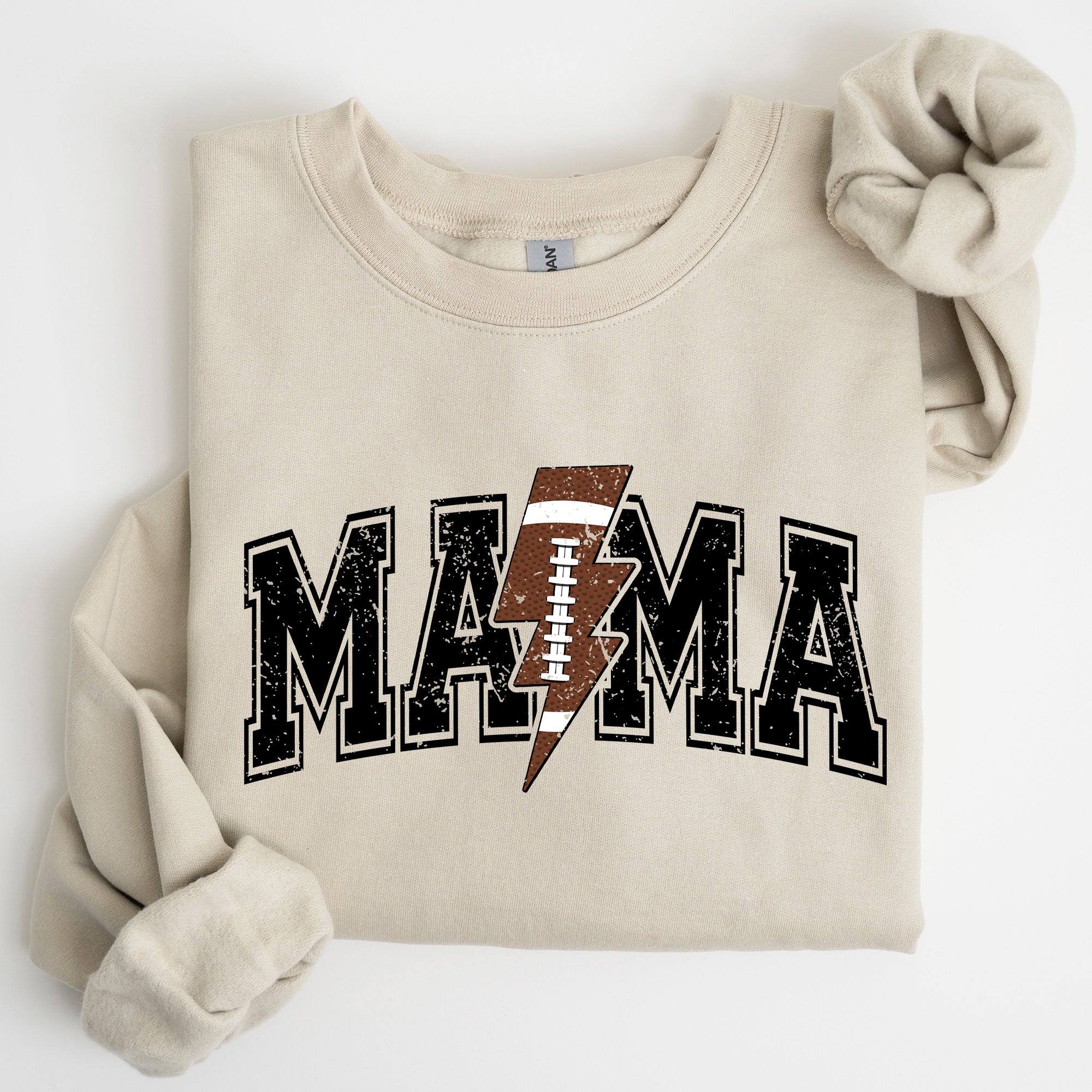 Mama Lightning Bolt Football Game Day Tailgate Party Fan Favorite Team Spirit Sweatshirt