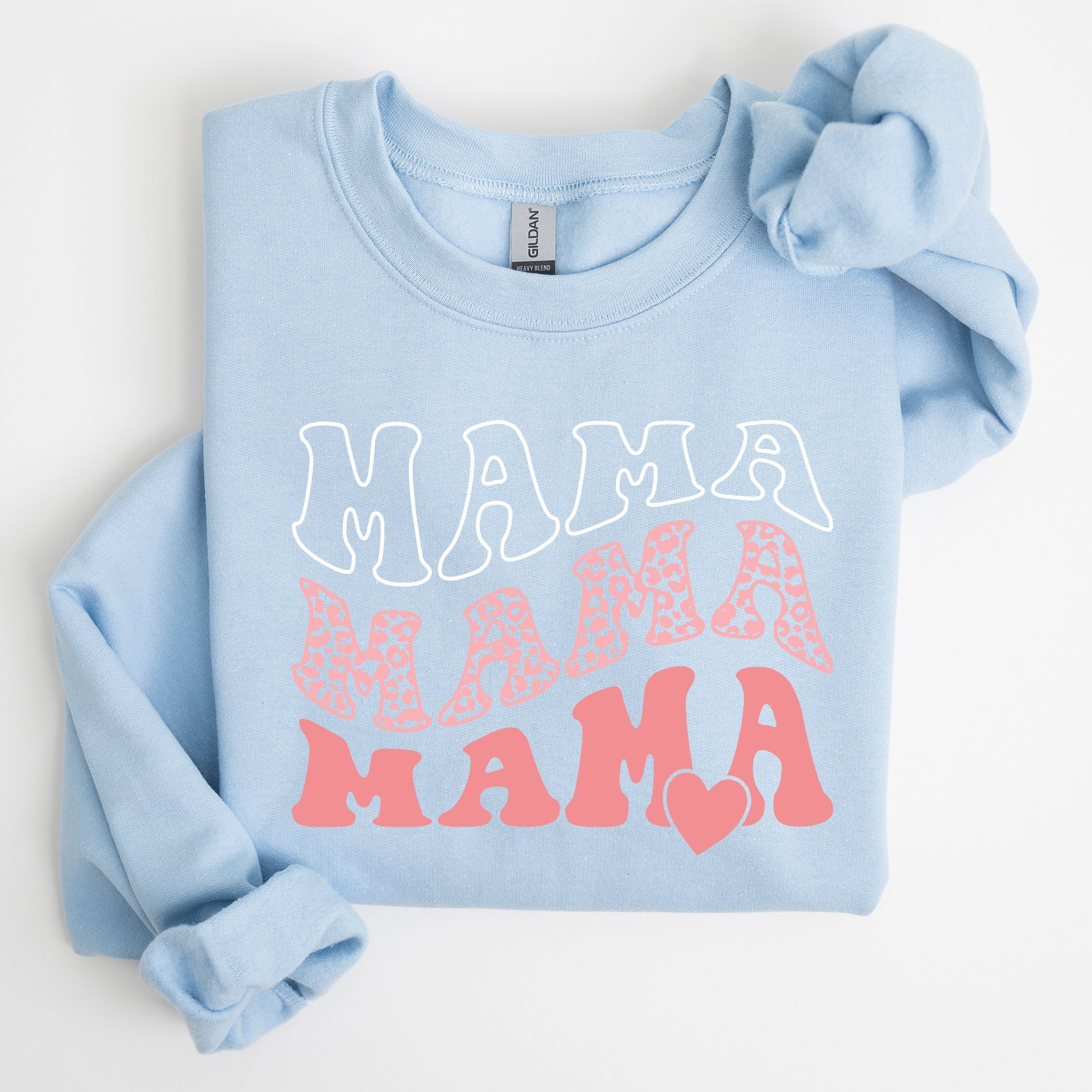 Mama Leopard Heart Mom Mother's Day Gift Cozy Warm Premium Fleece Edition Sweatshirt