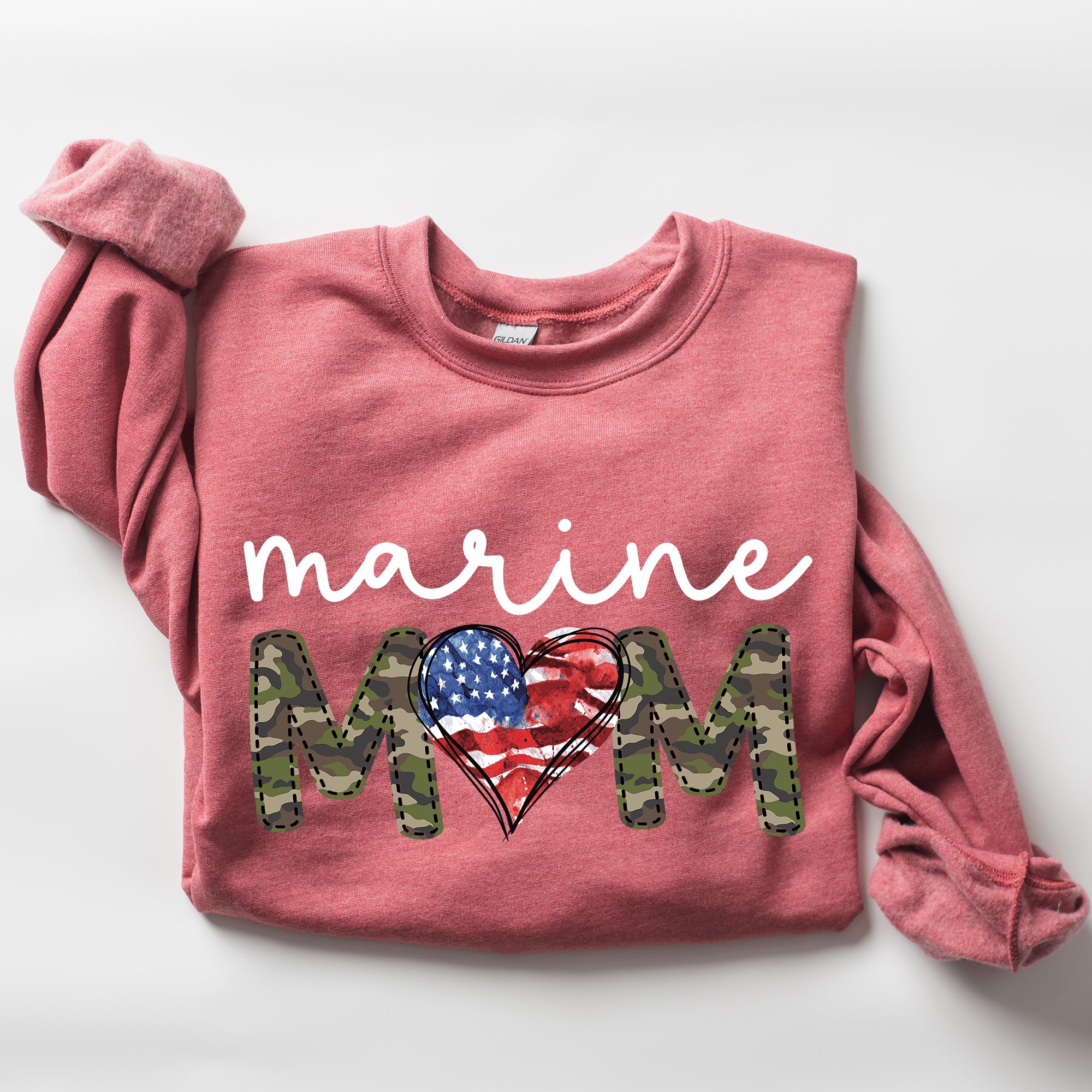 Marine Mom Military Armed Forces Mother's Day Tribute To Service And Family Sweatshirt