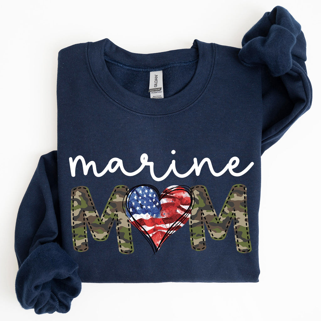 Marine Mom Military Armed Forces Mother's Day Tribute To Service And Family Sweatshirt