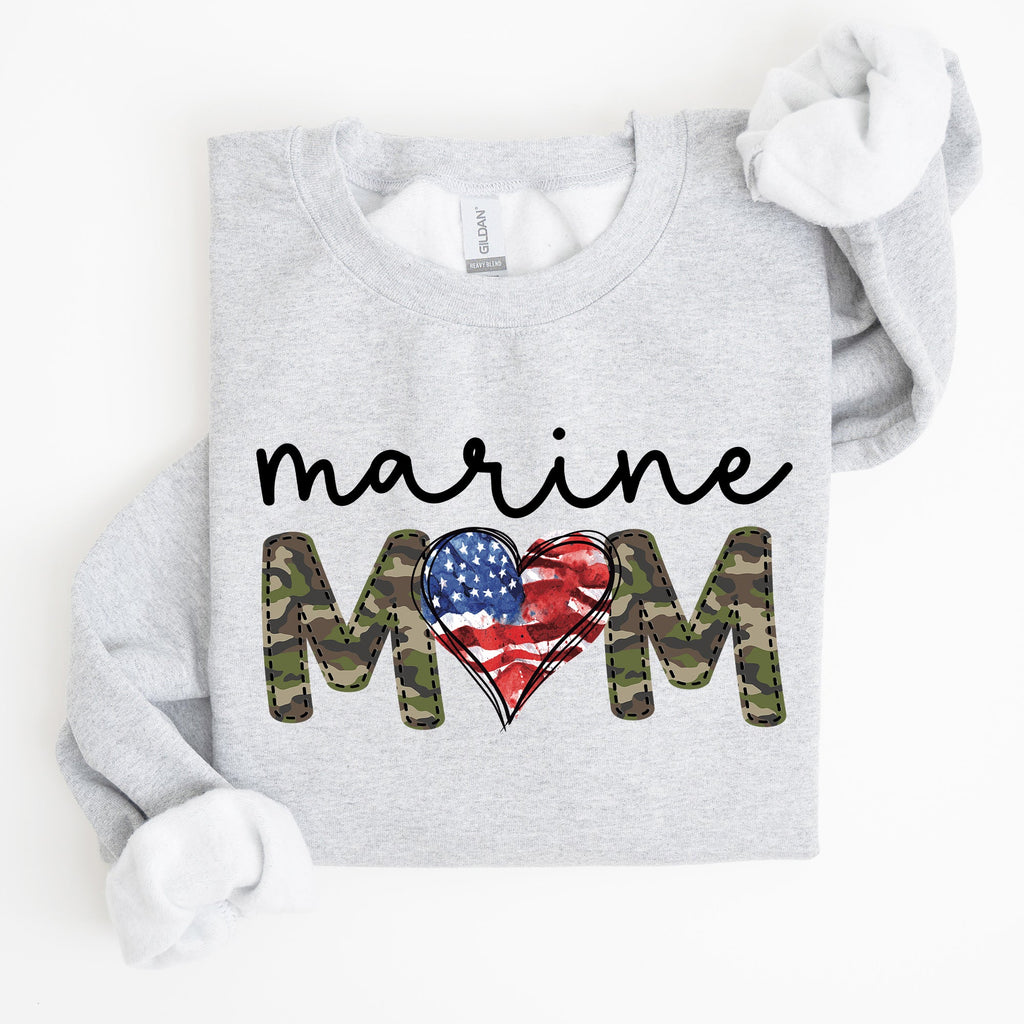 Marine Mom Military Armed Forces Mother's Day Tribute To Service And Family Sweatshirt