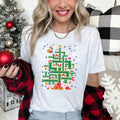 Mario Christmas Retro Classic Video Game Pop Culture Icon Nostalgic Pixel Art Graphic Tee