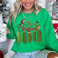 Merry Christmas Pickles Classic Retro Vintage Holiday Seasonal Cheer Festive Sweatshirt