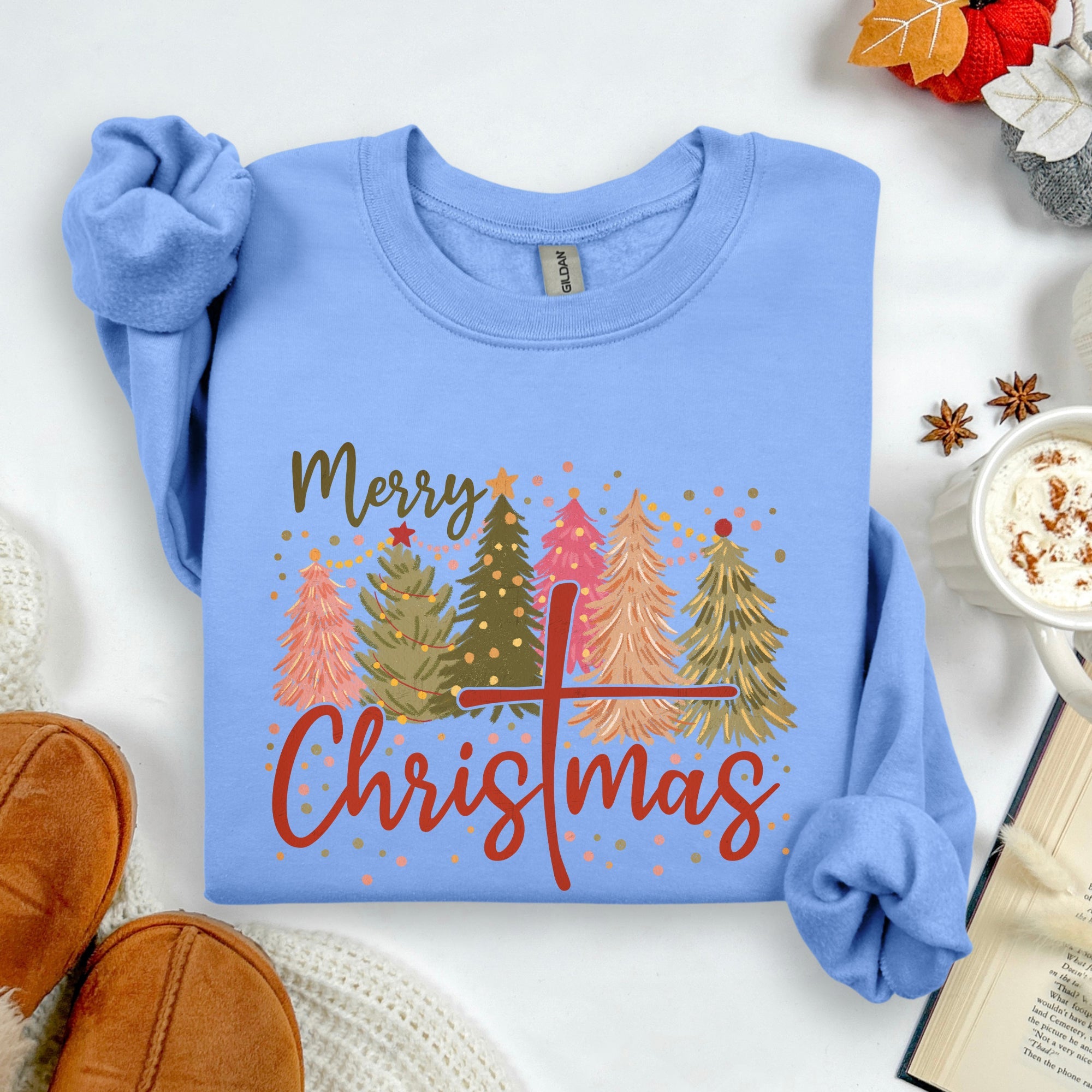 Merry Christmas Christ Religious Gospel Faith Sacred Holiday Prayer Scripture Sweatshirt