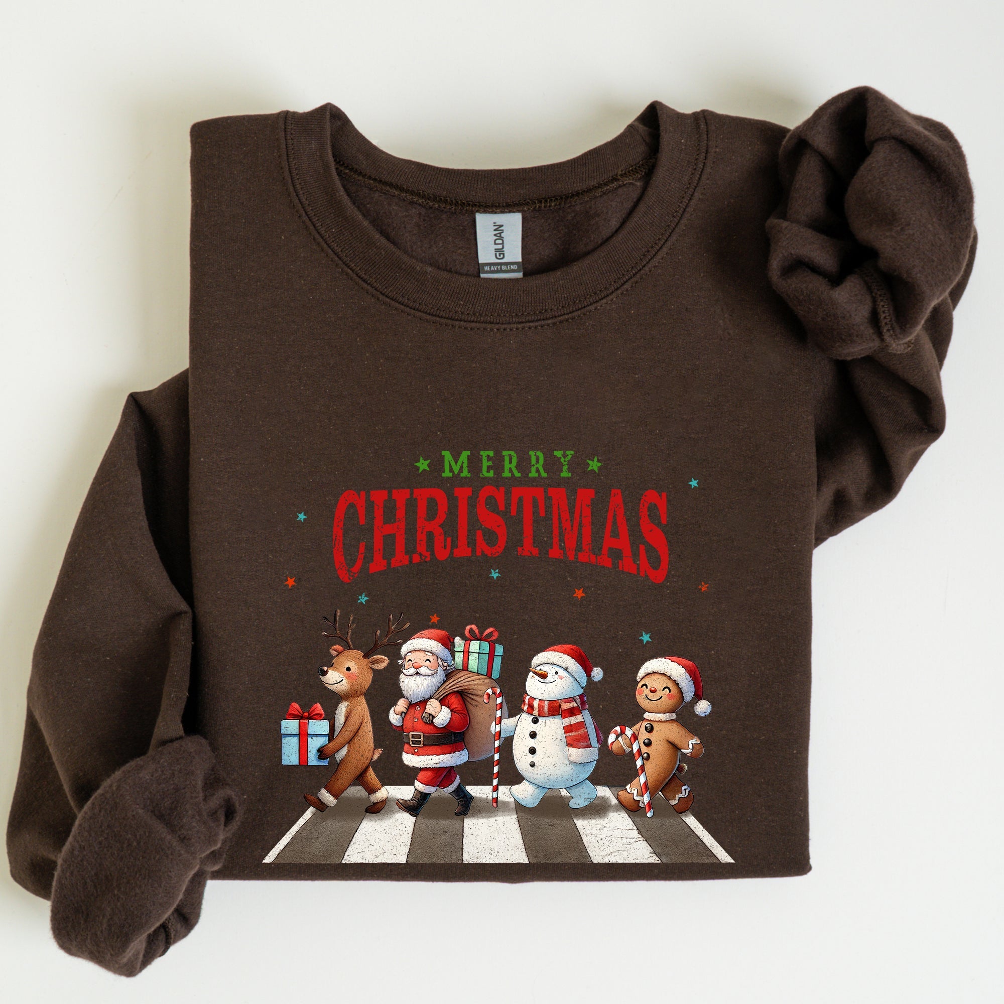 Merry Christmas Reindeer Santa Snowman Gingerbread Winter Xmas Holiday Edition Sweatshirt