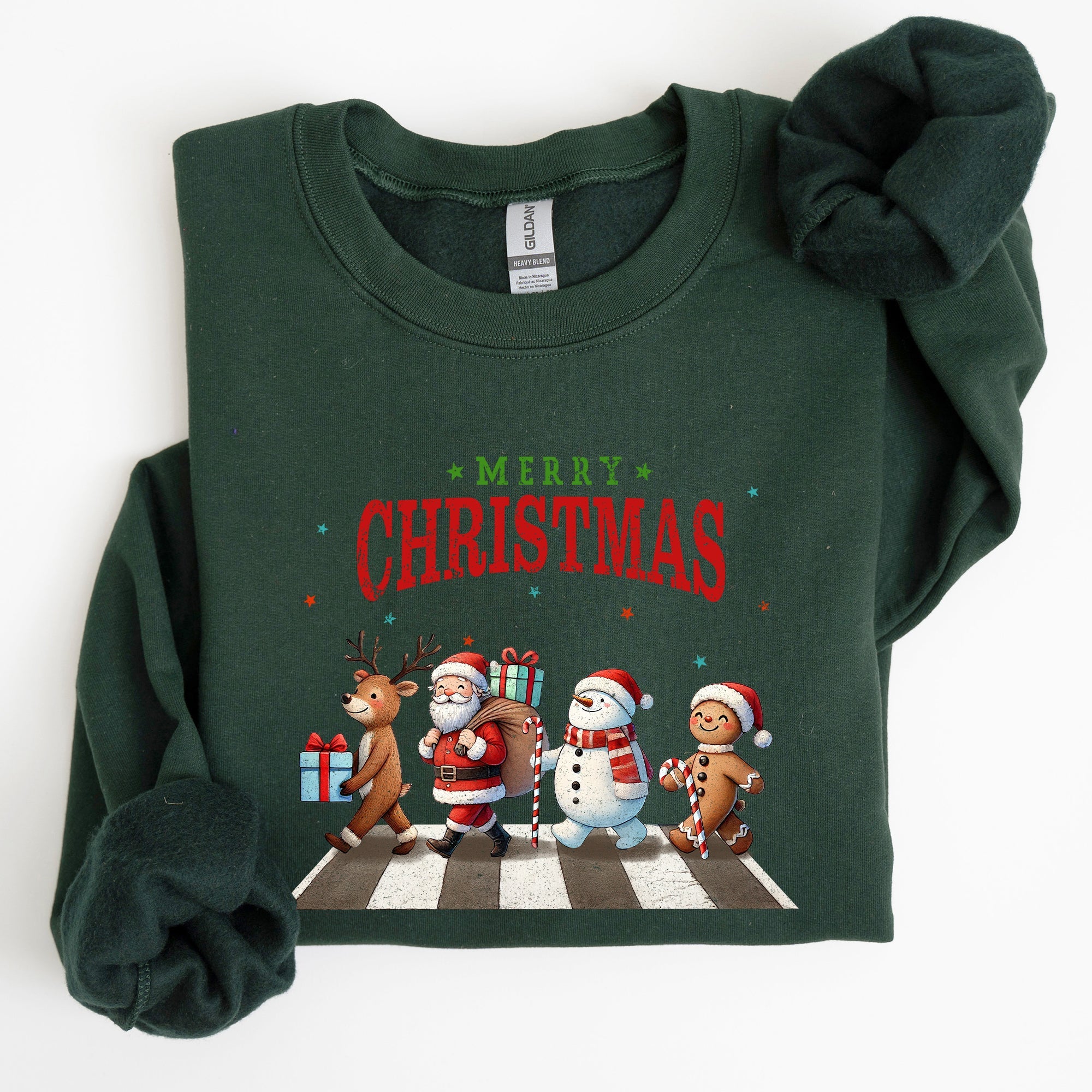 Merry Christmas Reindeer Santa Snowman Gingerbread Winter Xmas Holiday Edition Sweatshirt