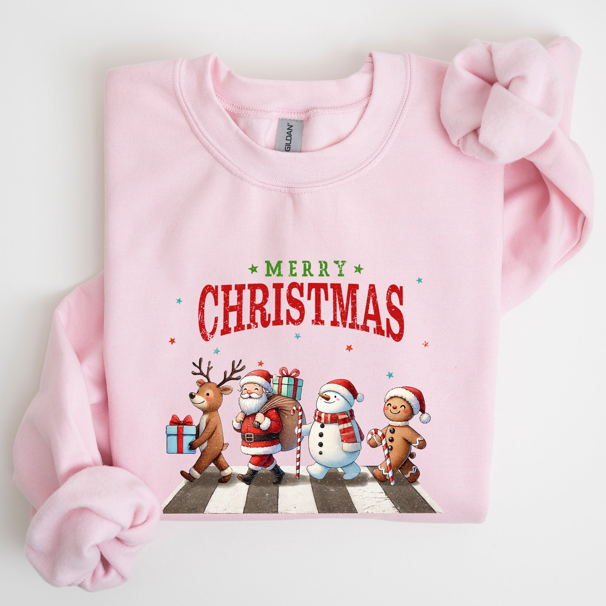 Merry Christmas Reindeer Santa Snowman Gingerbread Winter Xmas Holiday Edition Sweatshirt