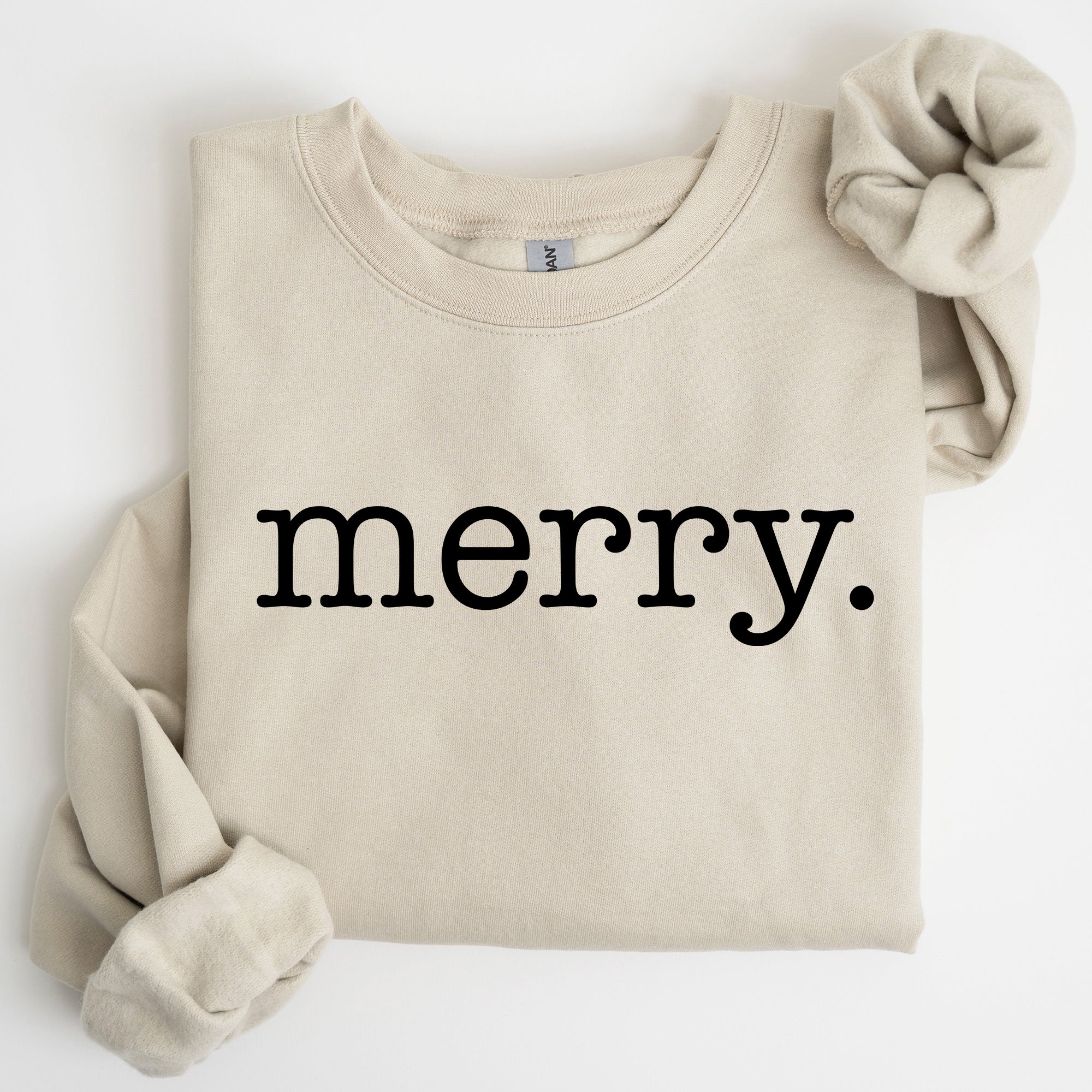 Merry Classic Minimalist Christmas Winter Snow Santa Xmas Seasonal Edition Sweatshirt