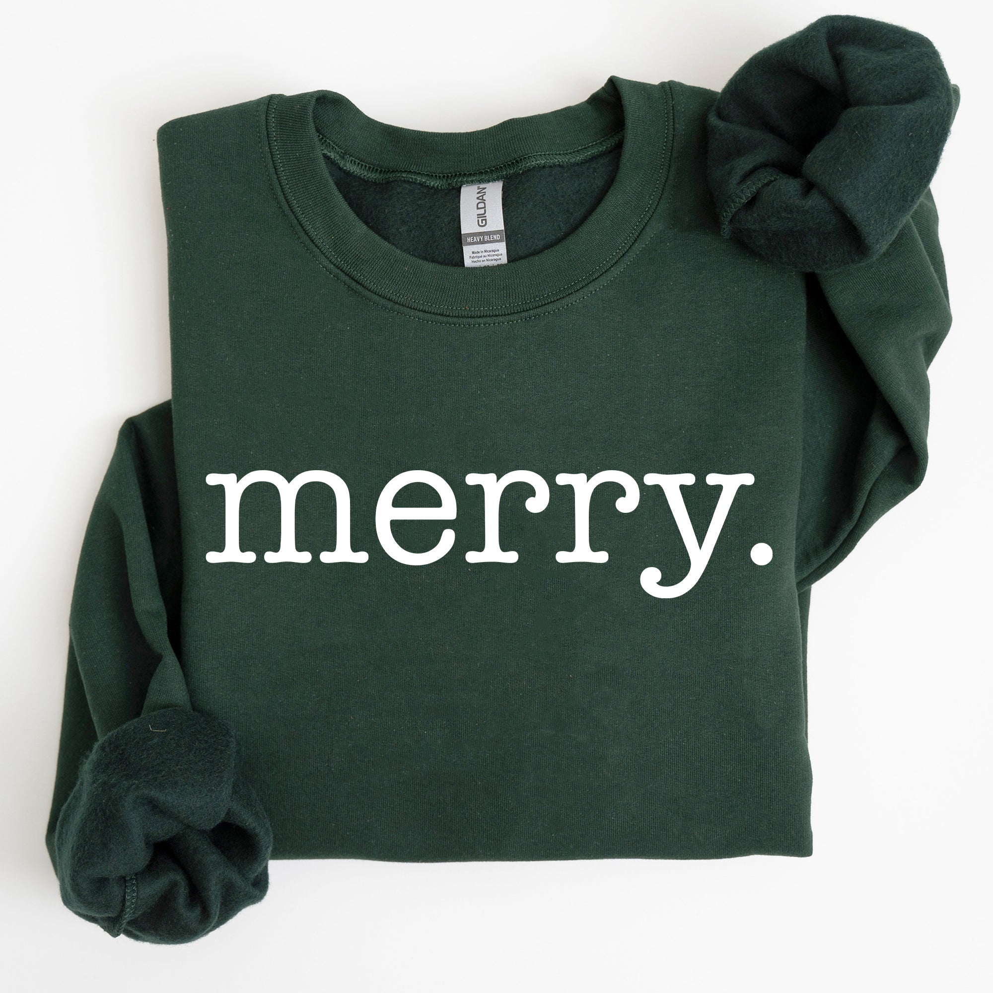 Merry Classic Minimalist Christmas Winter Snow Santa Xmas Seasonal Edition Sweatshirt
