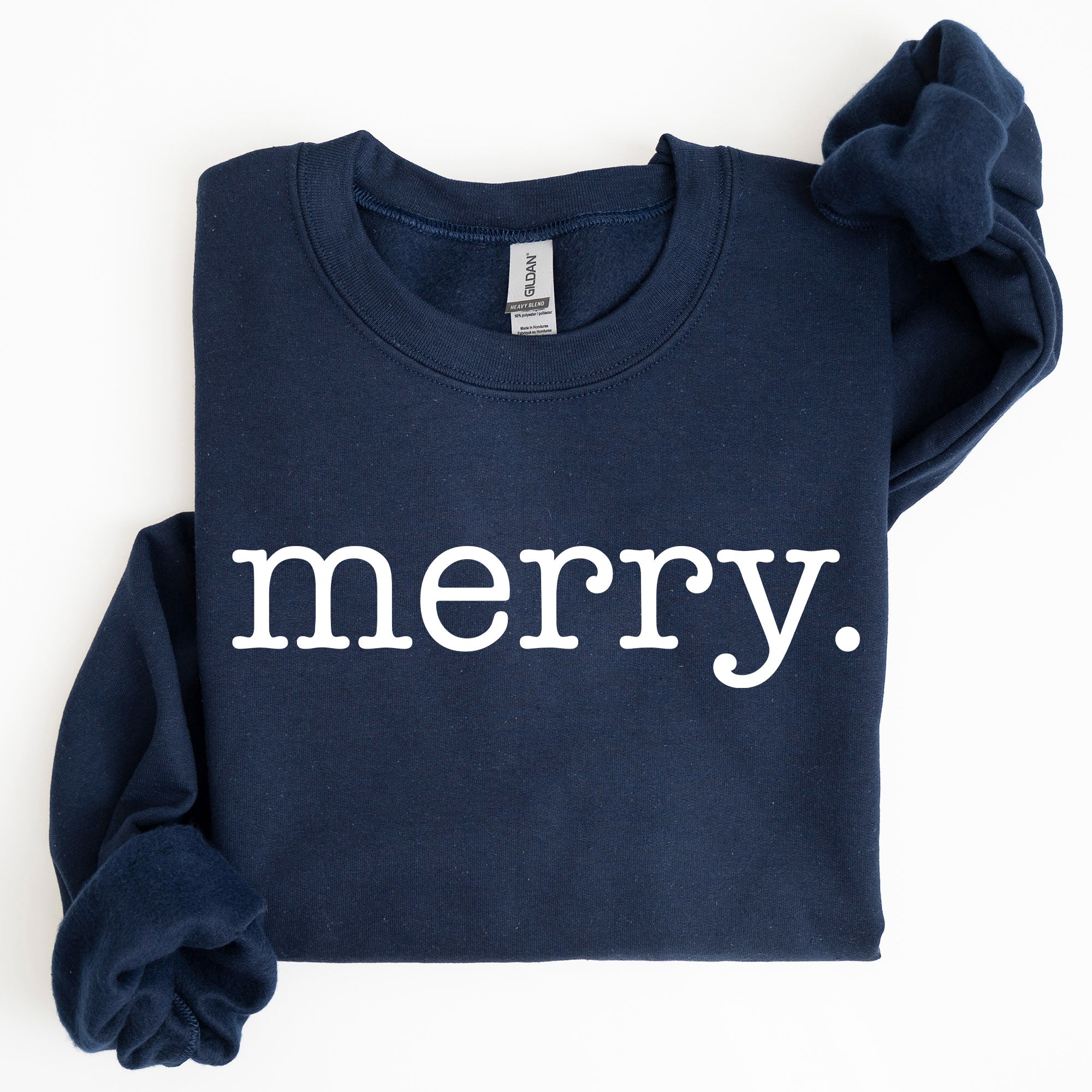Merry Classic Minimalist Christmas Winter Snow Santa Xmas Seasonal Edition Sweatshirt