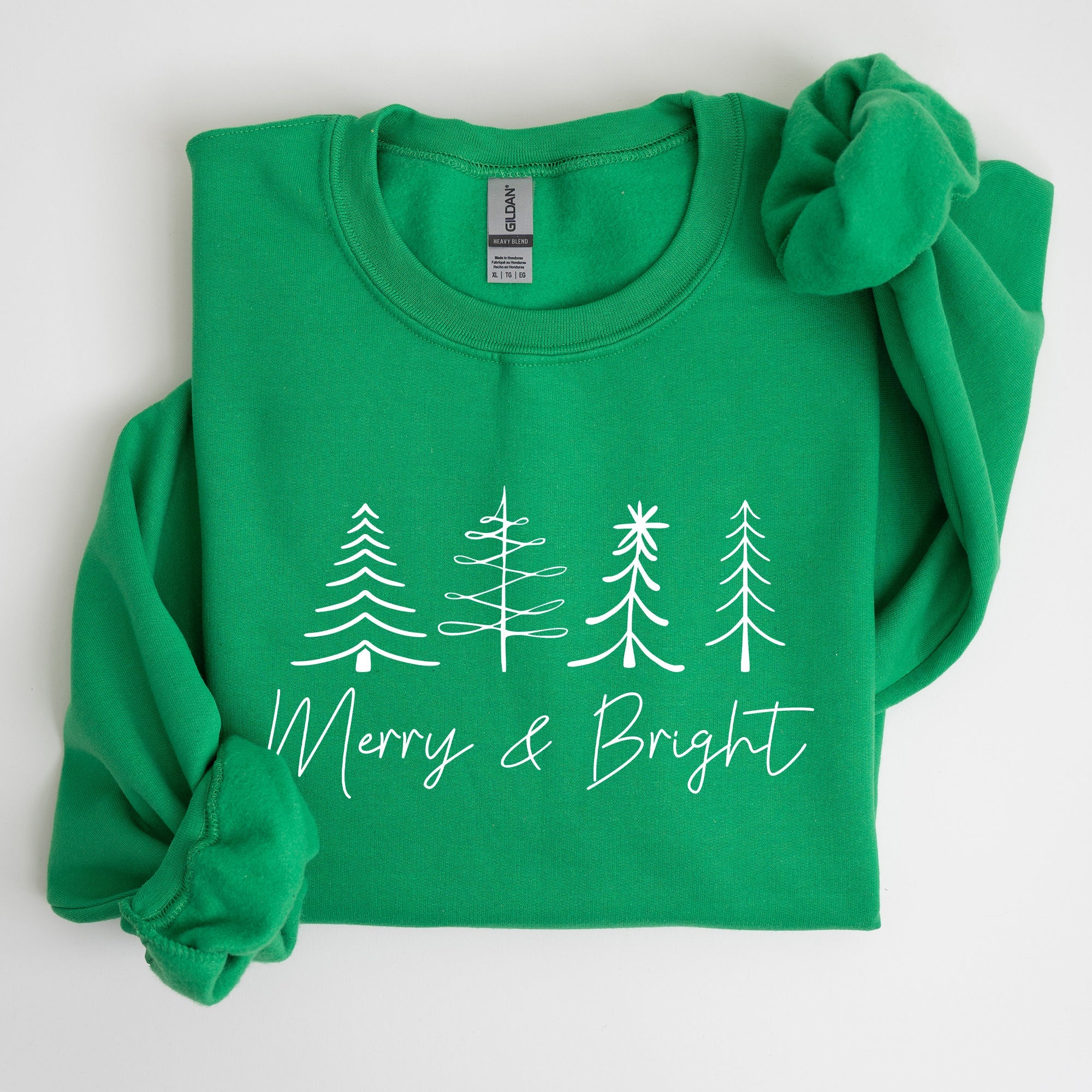 Merry And Bright Christmas Minimalist Winter Snow Santa Xmas Holiday Cozy Sweatshirt