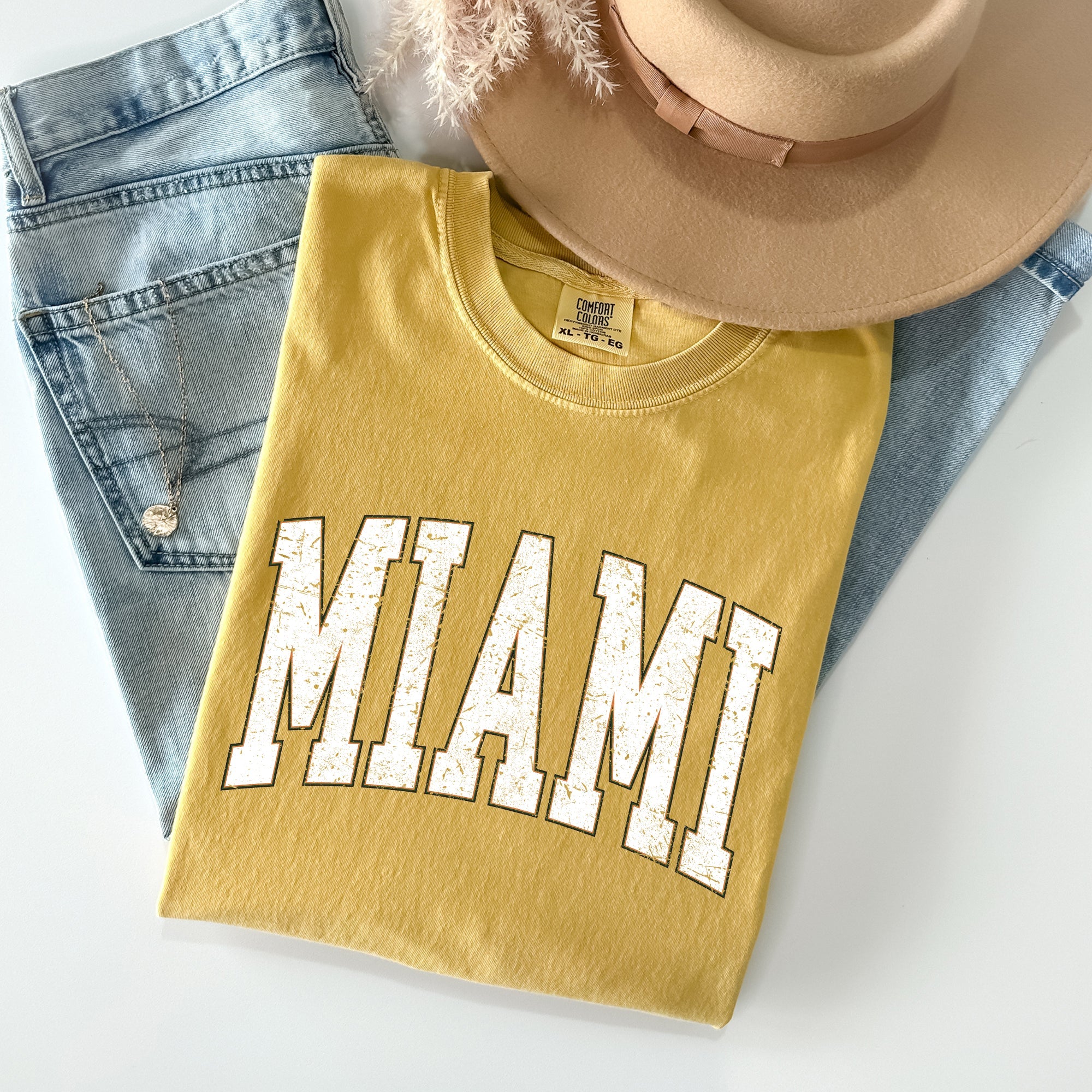 Miami Football Game Day Tailgate State University College Big Game Touchdown Comfort Colors Tee